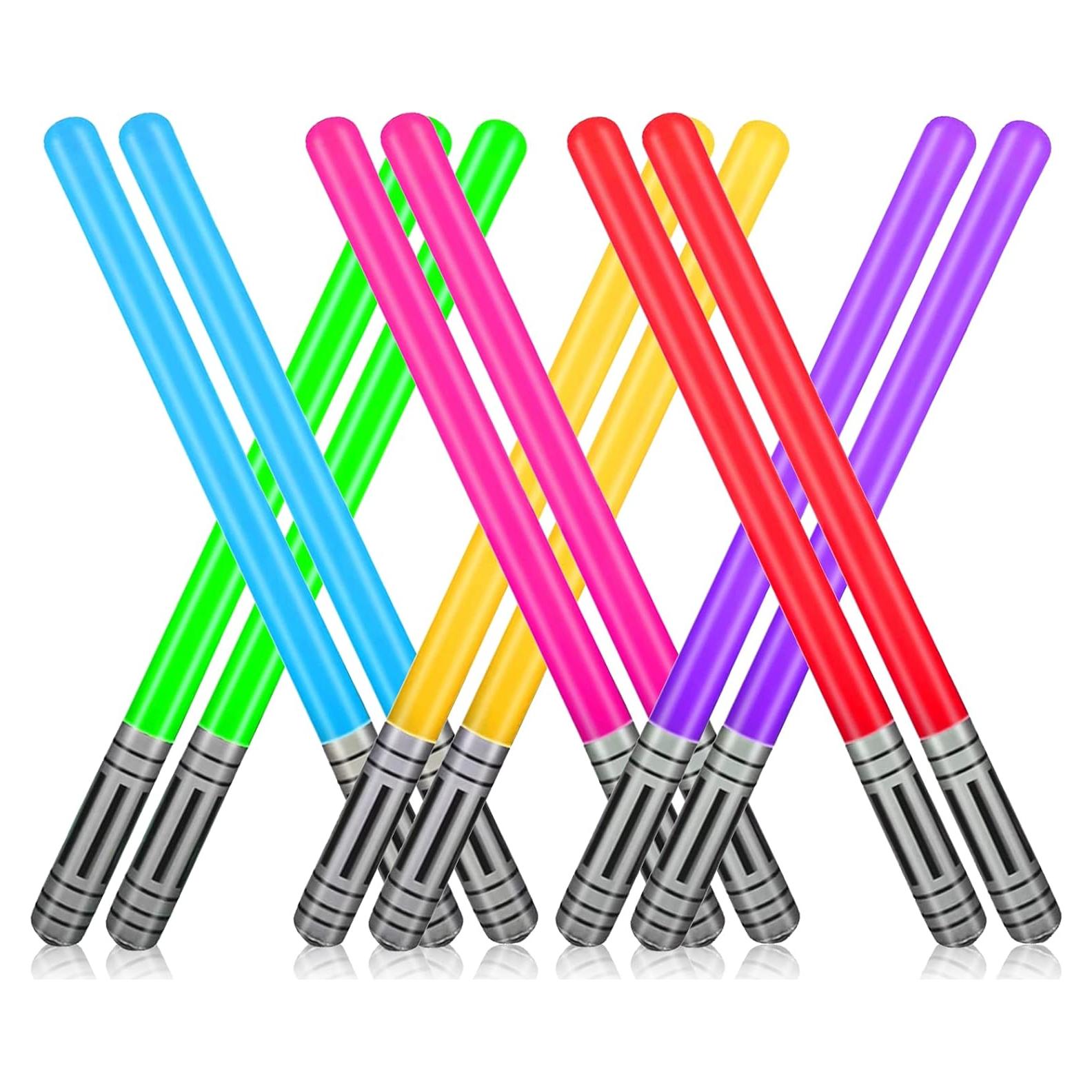 Set 12 Espadas Inflables de Luz PHOGARY 100 cm 6 Colores