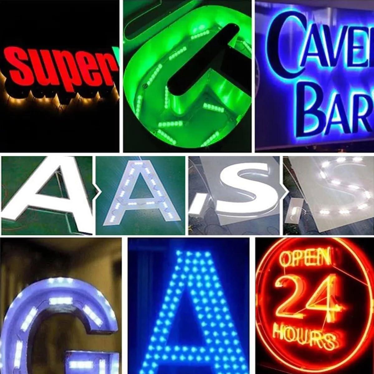 100 Módulos LED 12V IP65 Luz de Reemplazo para Carteles