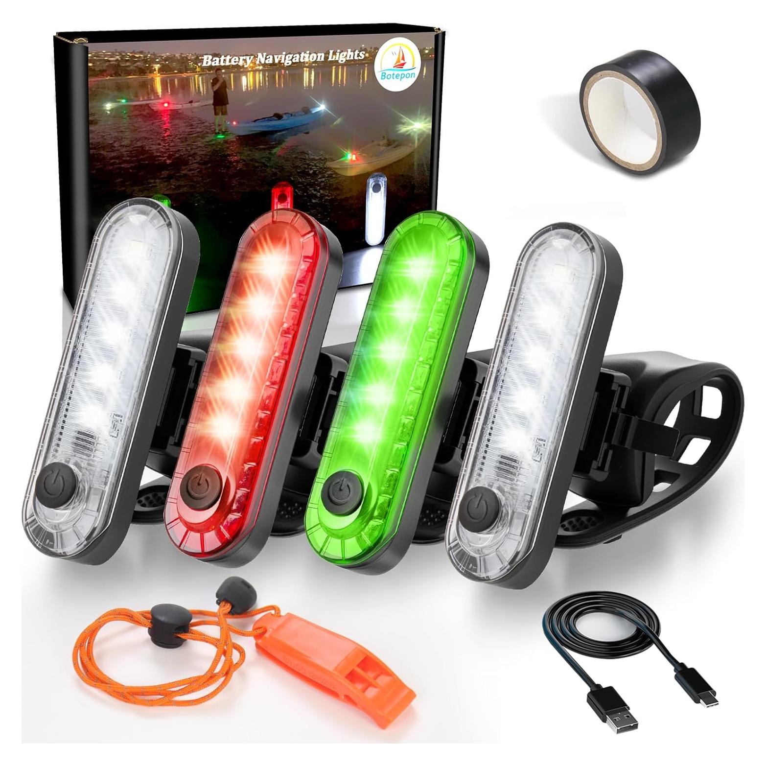 Luces de Navegación Botepon para Kayak y Barco - Impermeables