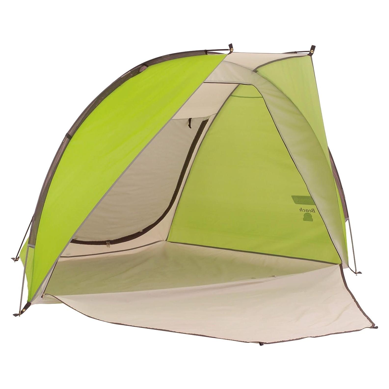 Tienda de Sombra de Playa Coleman 2.29x1.37m UPF 50+ Verde