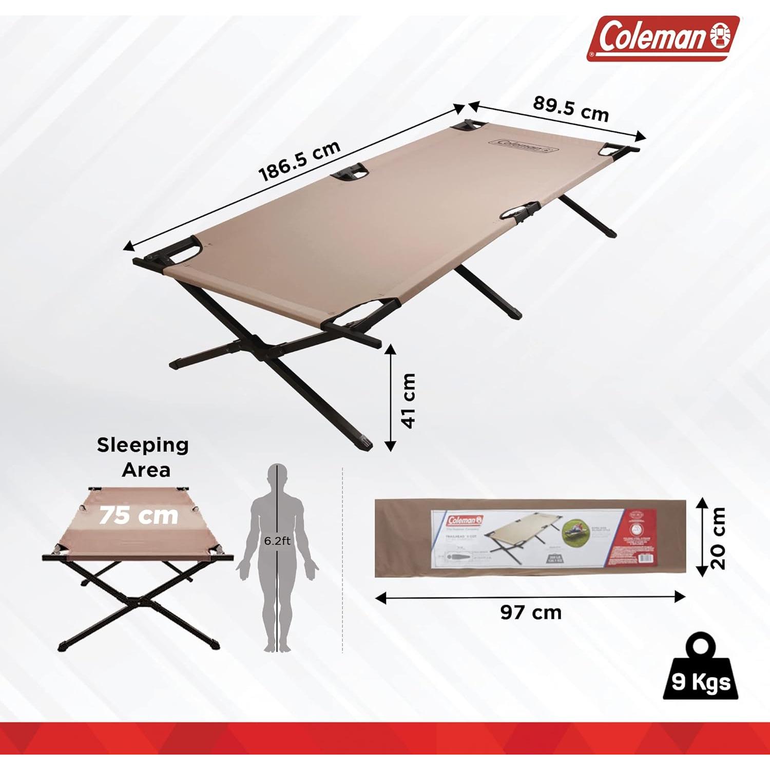 Cama de Camping Plegable Coleman Trailhead II 1.88m 136kg