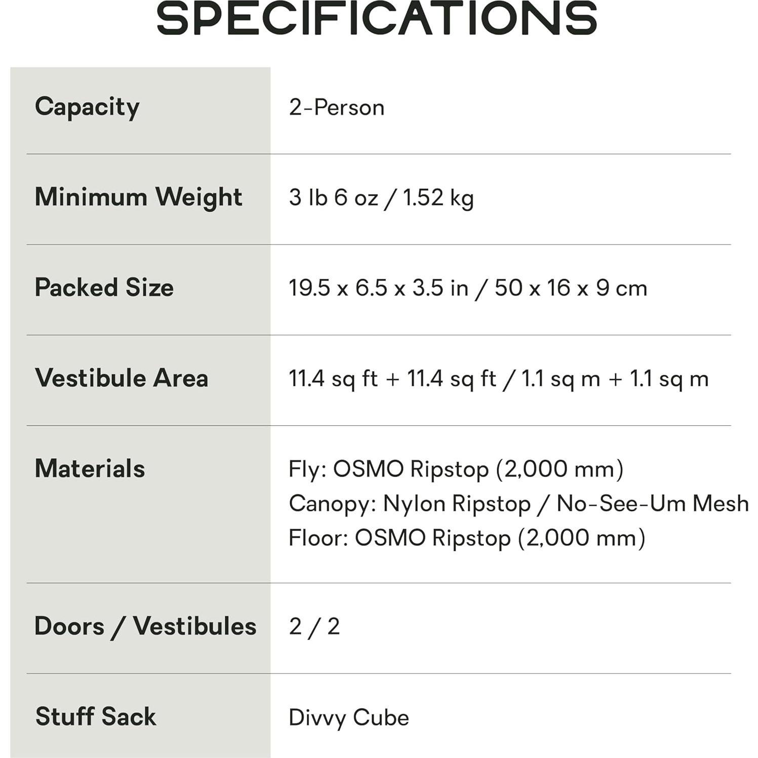 Tienda de Camping NEMO Dagger OSMO 2 Personas 2024