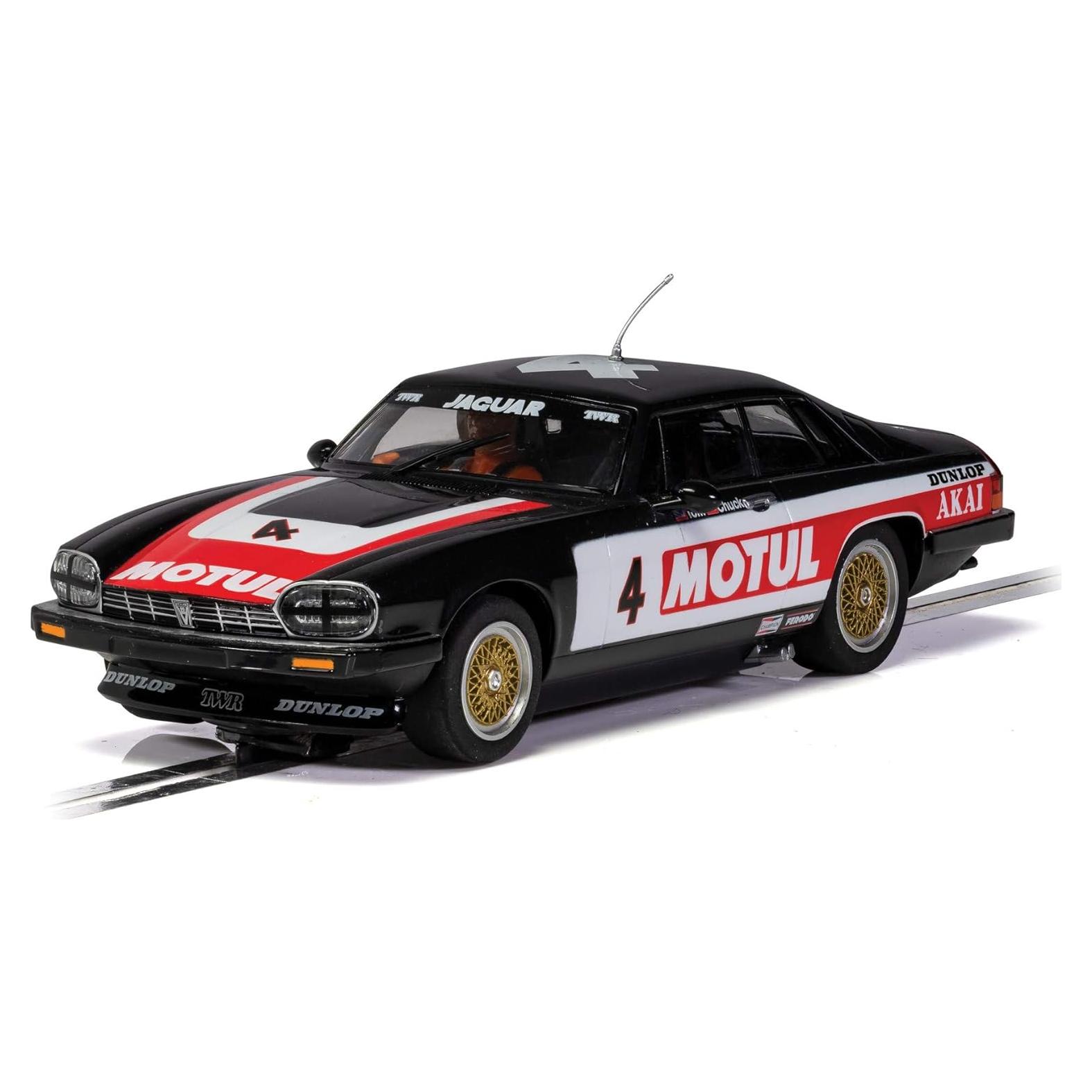 Coche Slot Scalextric Jaguar XJS Motul 1:32 Negro y Rojo