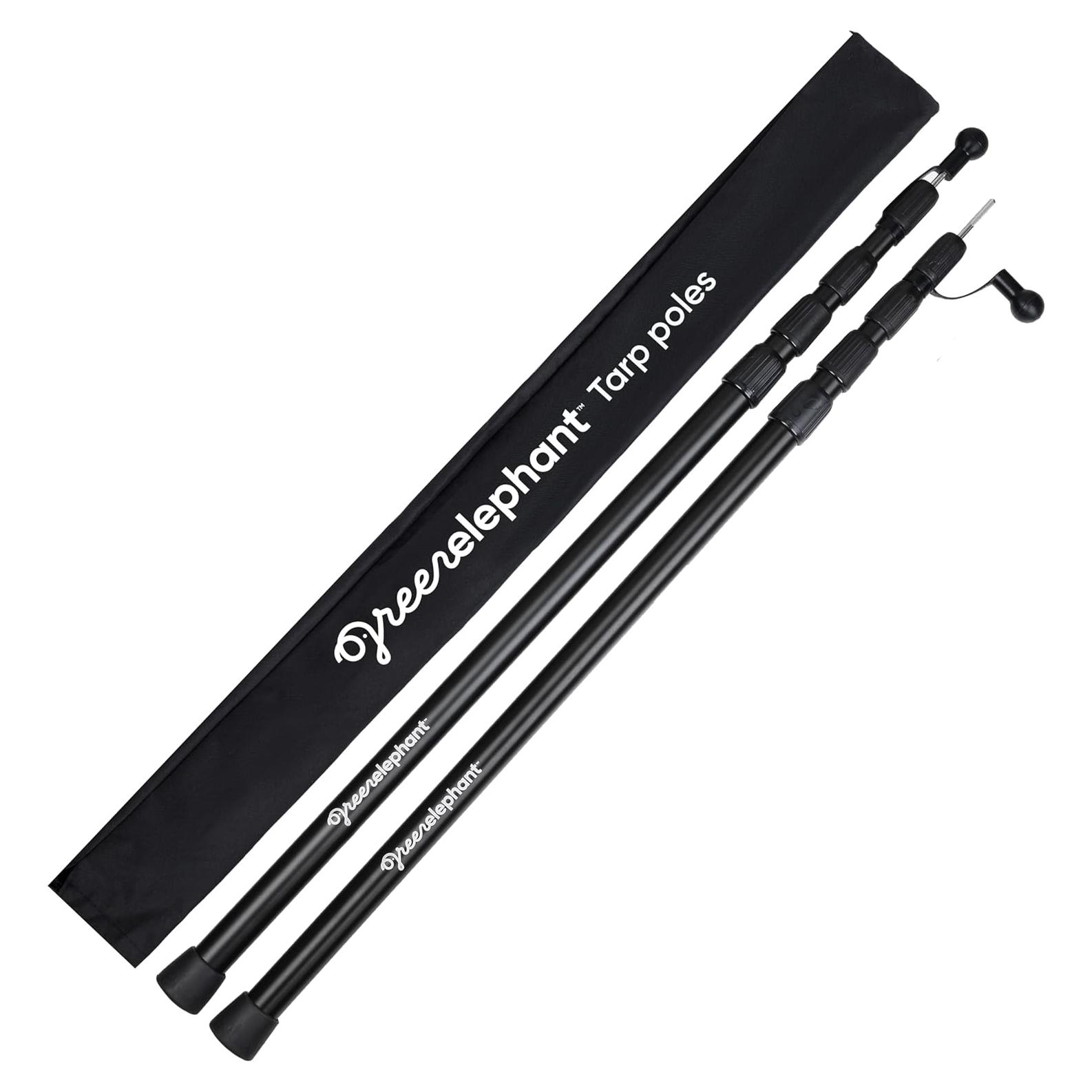 Postes Telescópicos de Aluminio Green Elephant - 2 Unidades Ajustables 0.6m a 2.4m