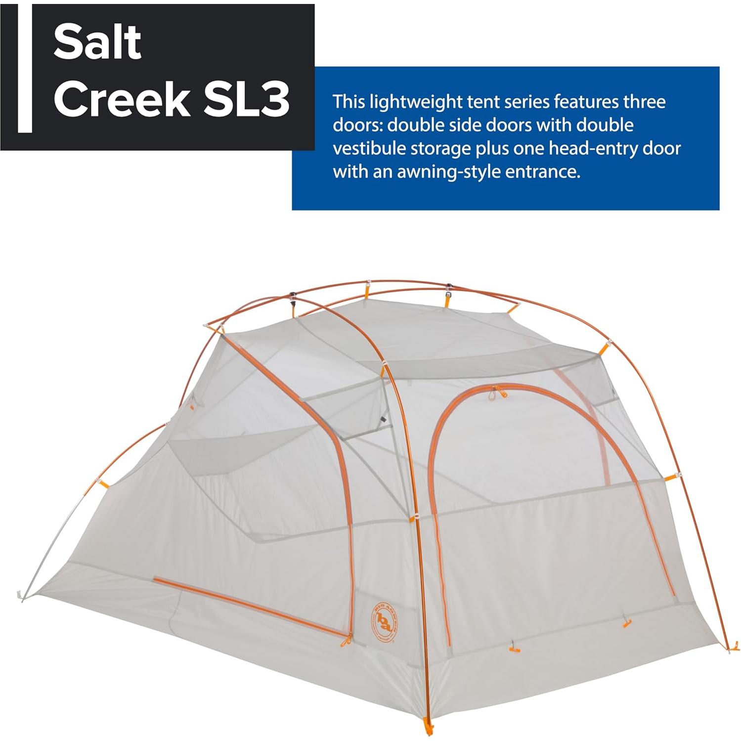 Tienda de Camping Big Agnes Salt Creek SL para 3 Personas