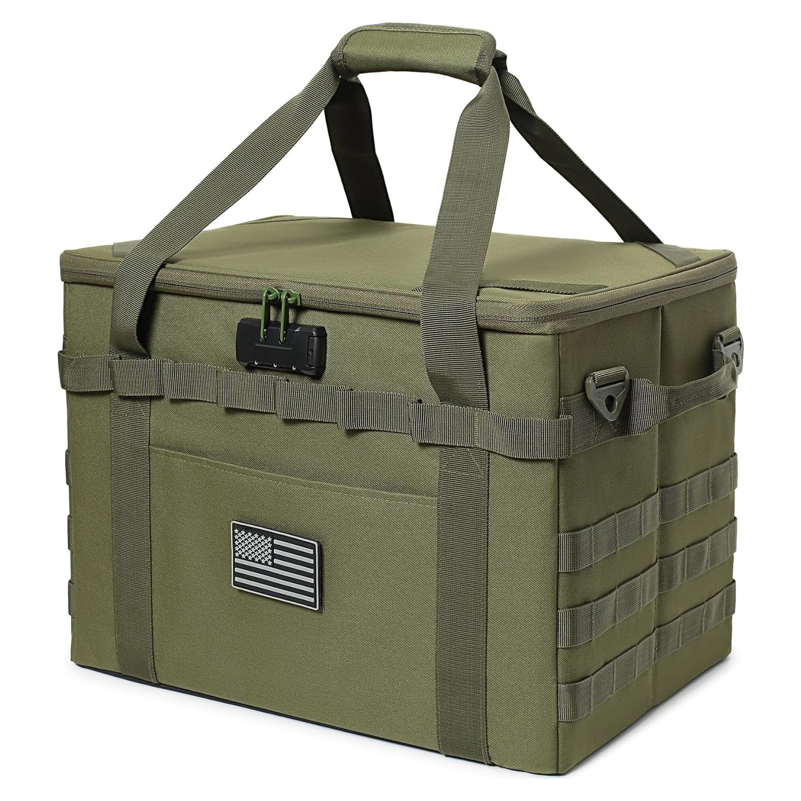 Bolsa de Almacenamiento Táctica Lemubeane 38L Verde Militar