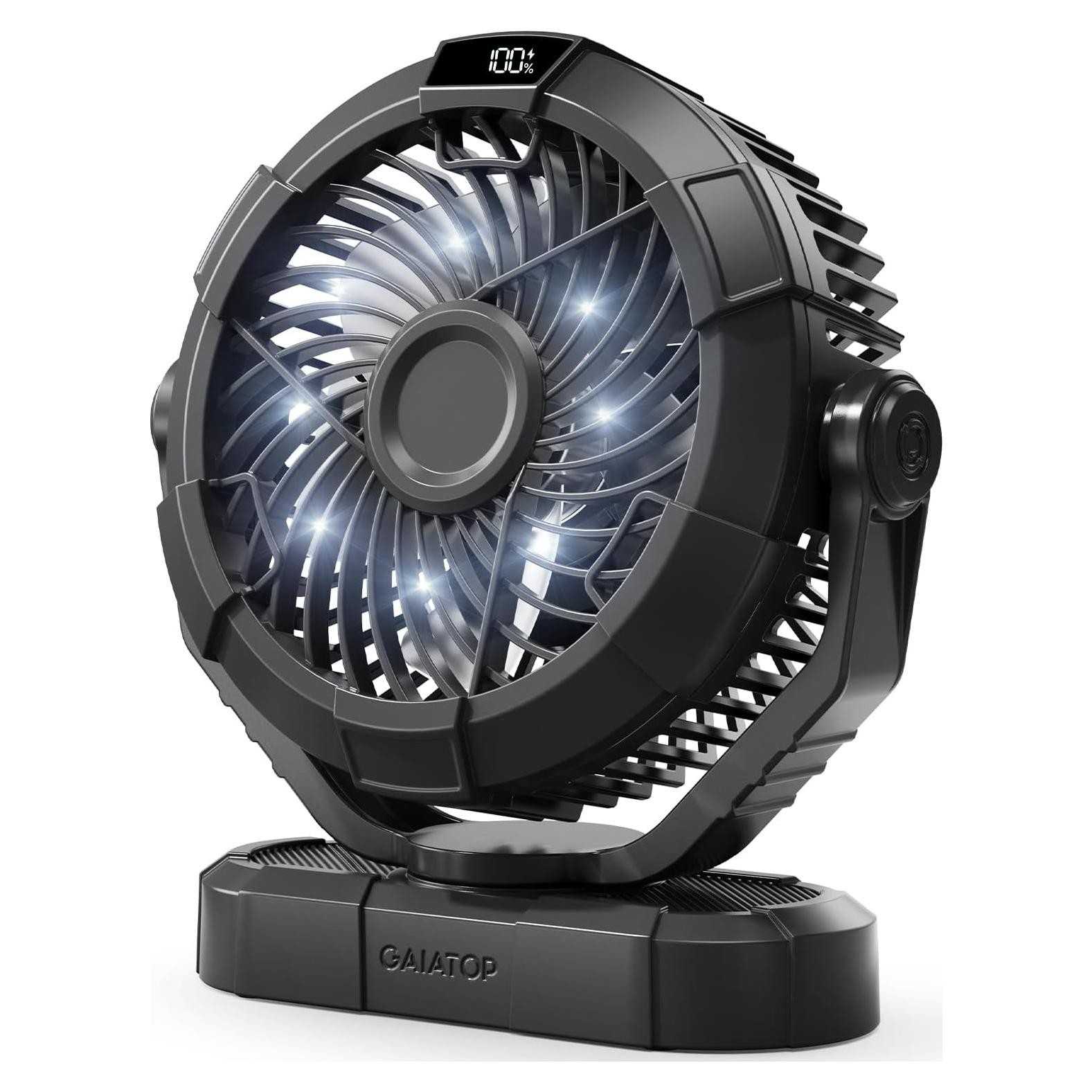 Ventilador de Camping Gaiatop CP-01 con Linterna LED 4000mAh