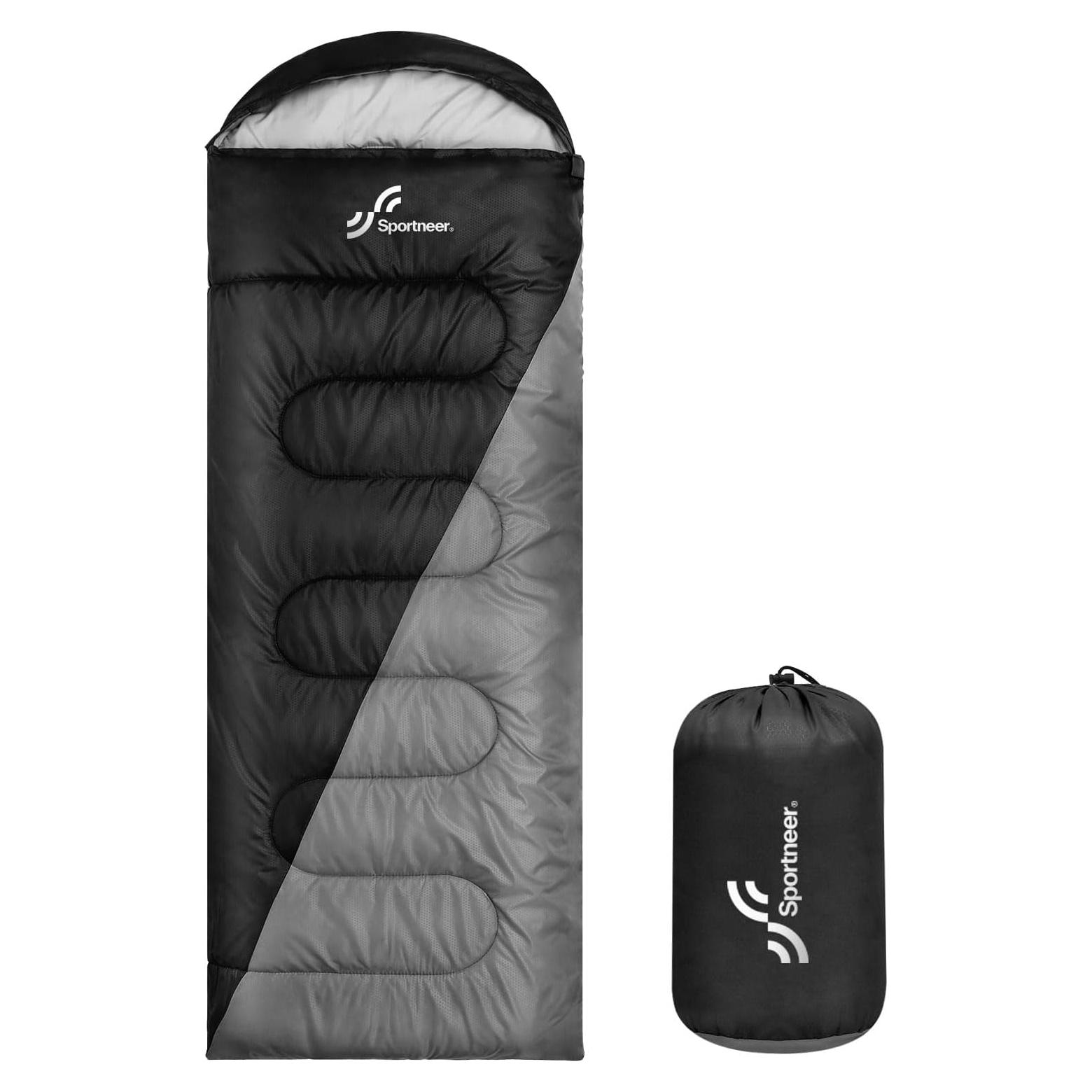Saco de dormir Sportneer 4 estaciones 220x76cm negro