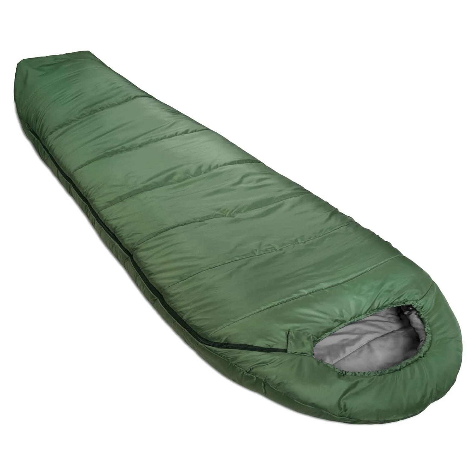 Saco de dormir Amazon Basics para clima frío - Verde Oliva