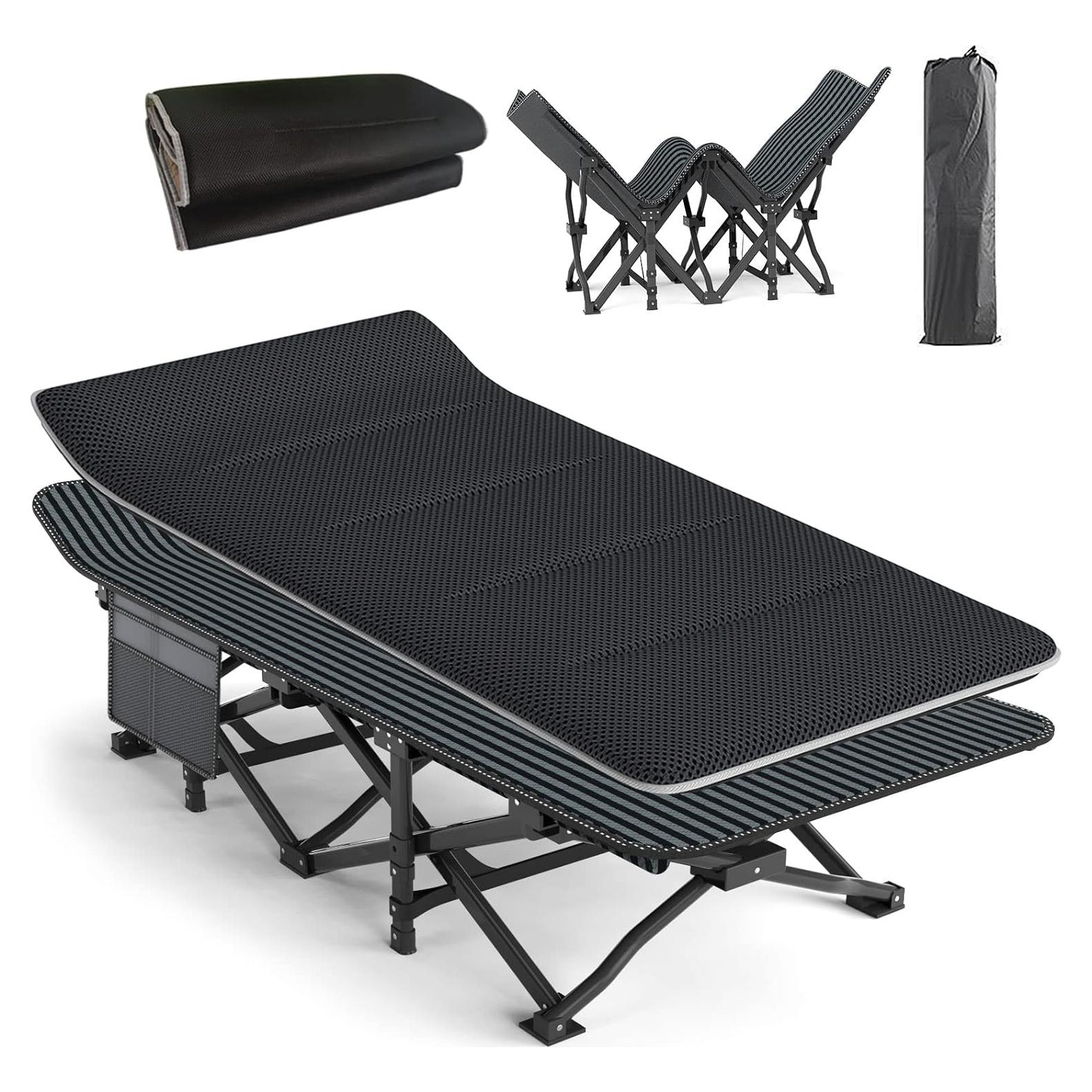 Cama de Camping Plegable ATORPOK con Cojín Desmontable 204 kg
