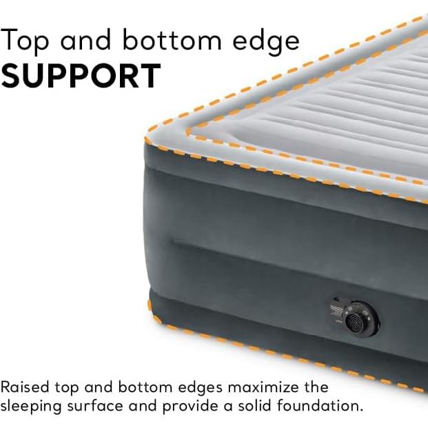 Colchón Inflable Intex Dura-Beam Reina 22" con Bomba 272kg