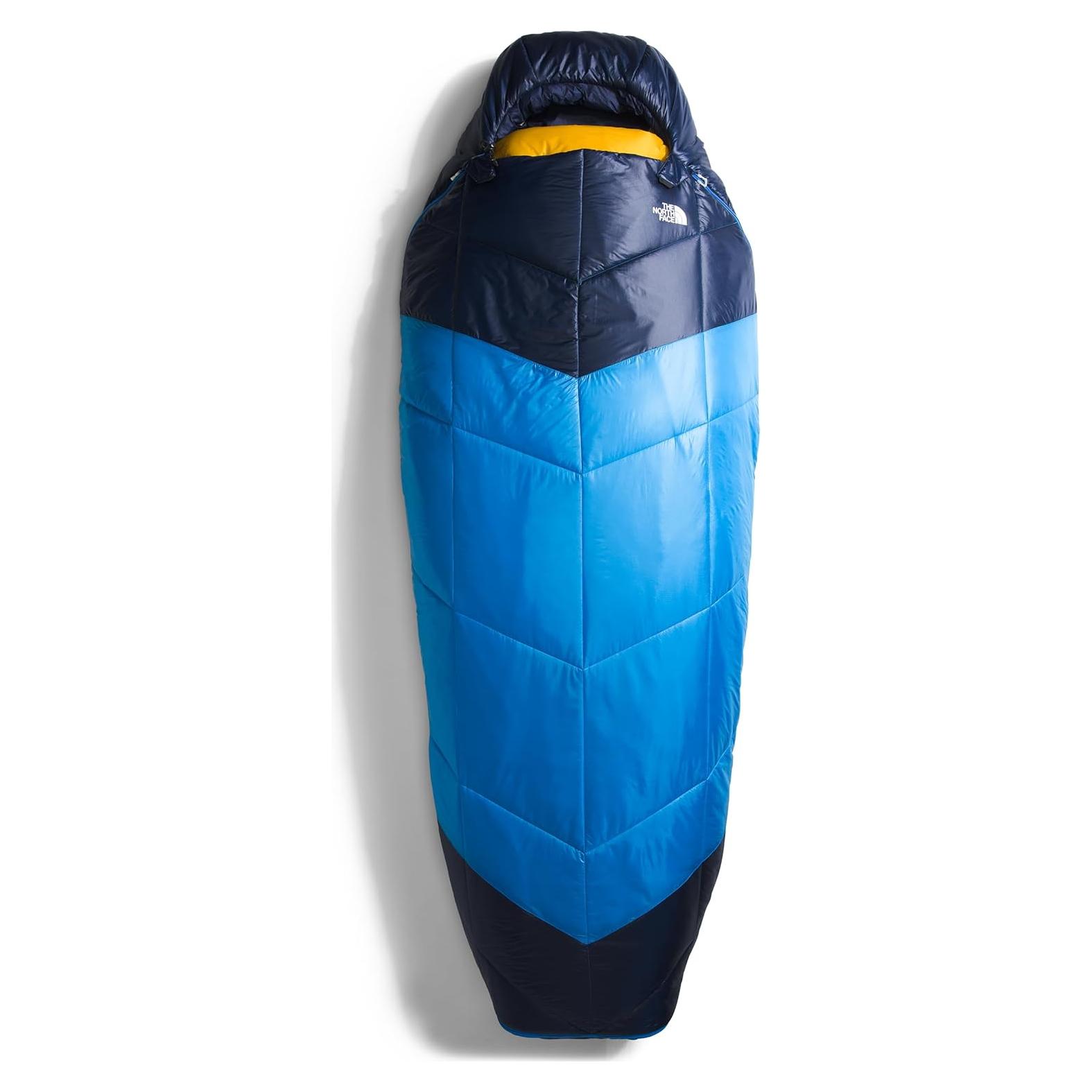 Saco de Dormir El Norte Face One, Momia, Azul y Amarillo, Regular