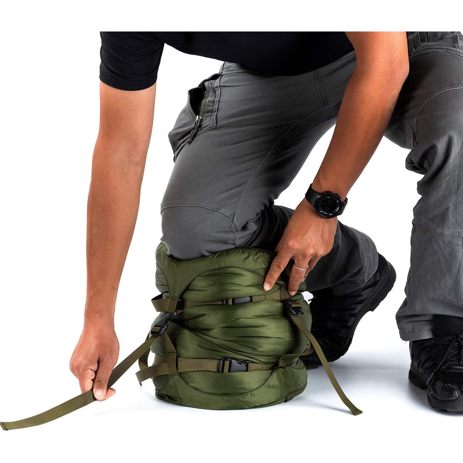 Saco de Dormir OneTigris 25L Compresible Verde OD