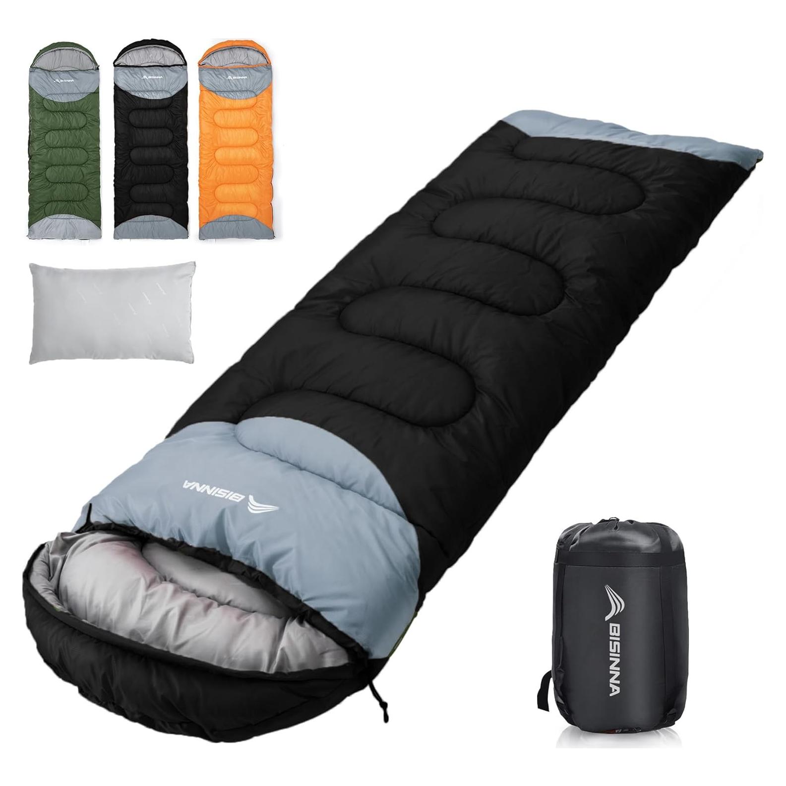 Saco de Dormir BISINNA Invierno 0°C 480GSM para Camping