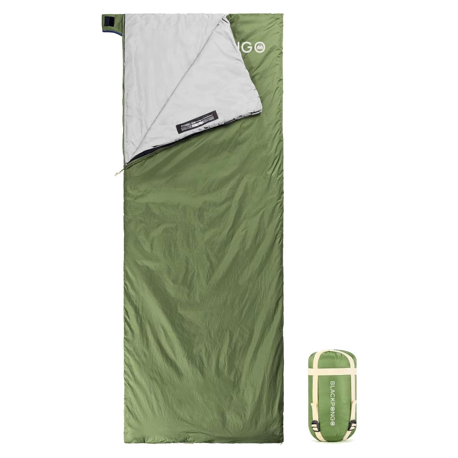 Ultralight Sleeping Bag - Envelope Lightweight Portable, Waterproof, Comfort with Compression Sack - Great for 3 Season Traveling, Camping, Hiking