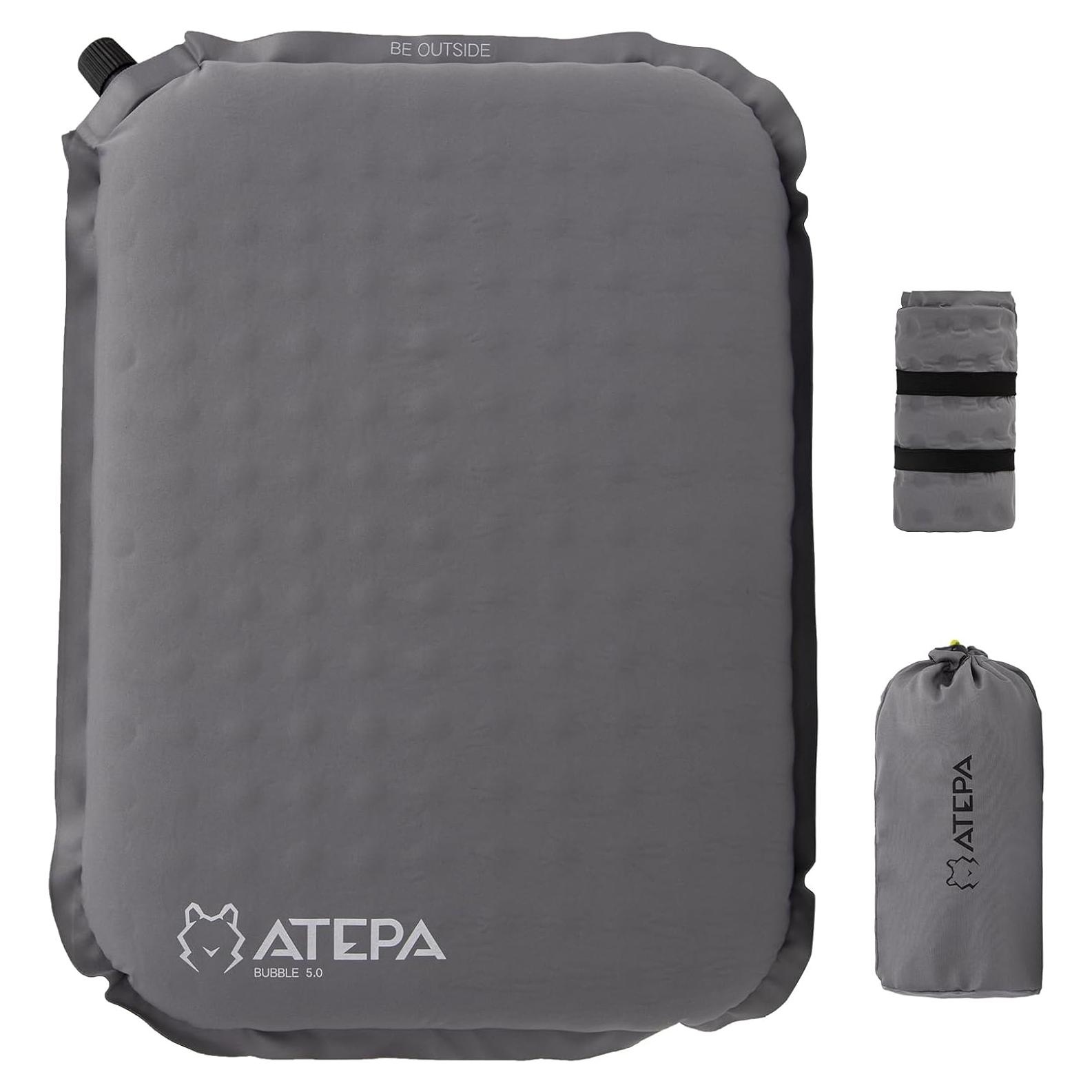 Cojín Inflable Autoinflable ATEPA 38x28 cm para Camping