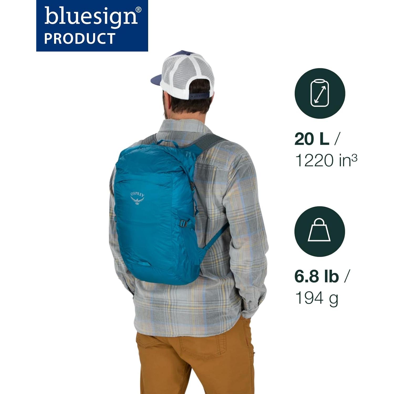 Mochila Plegable Impermeable Osprey 20L Azul IPX5