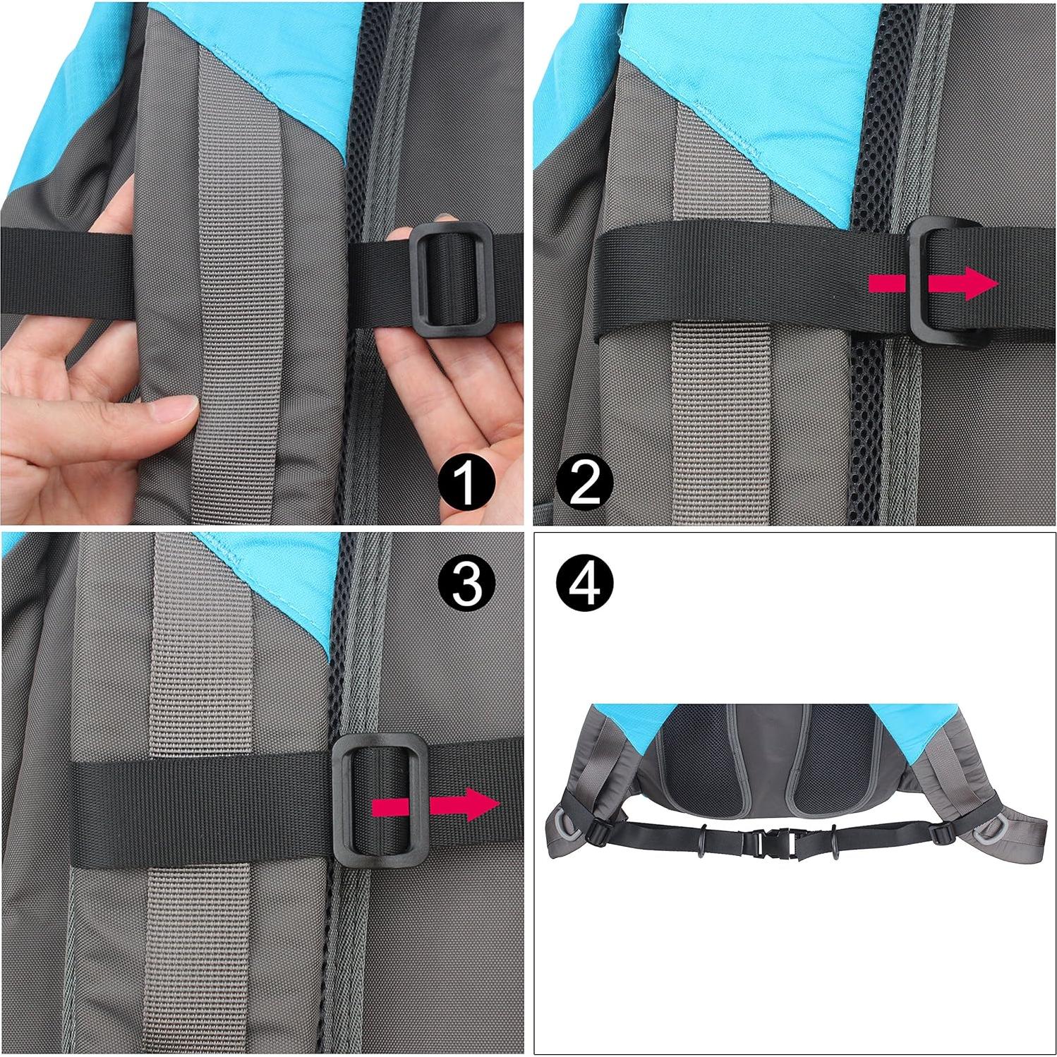 Correa de Pecho Ajustable Wisdompro para Mochila Negra