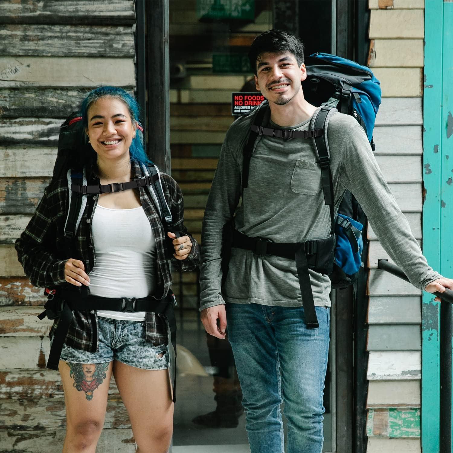 Correa de Pecho Ajustable Wisdompro para Mochila Negra