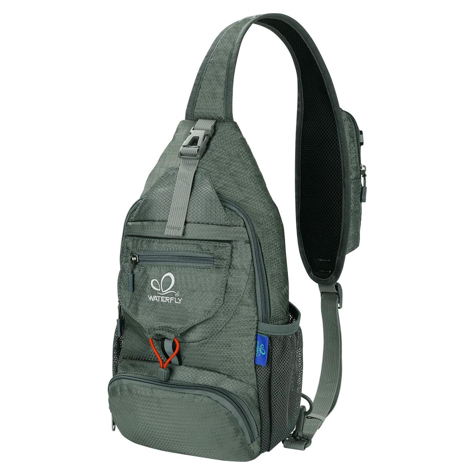 Mochila Cruzada Plegable WATERFLY Gris 6L para Senderismo