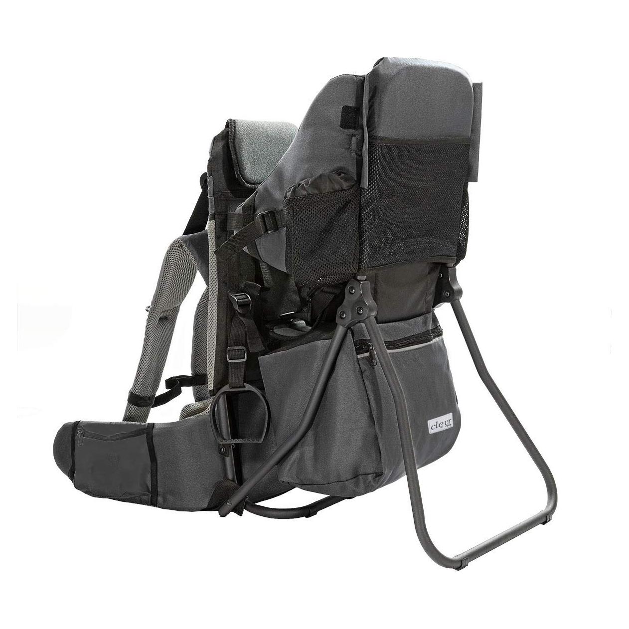 Mochila Portabebés ClevrPlus Gris para Senderismo, 15 kg