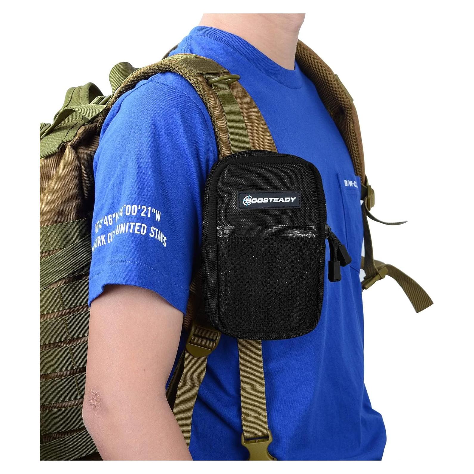 Bolsa de Correa para Mochila BOOSTEADY Negra 11.4x17.8cm