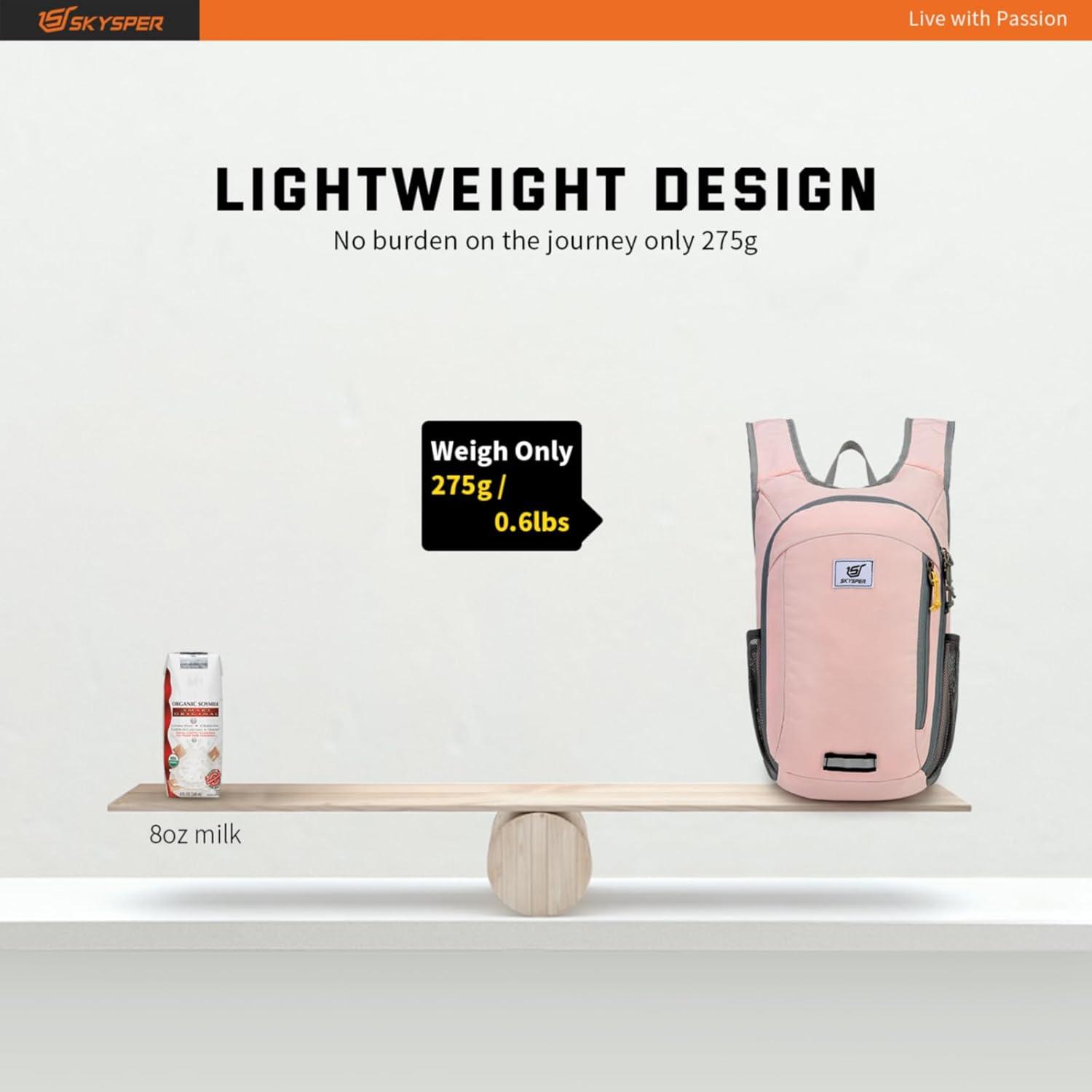 Mochila de Día Plegable SKYSPER 10L para Senderismo Unisex