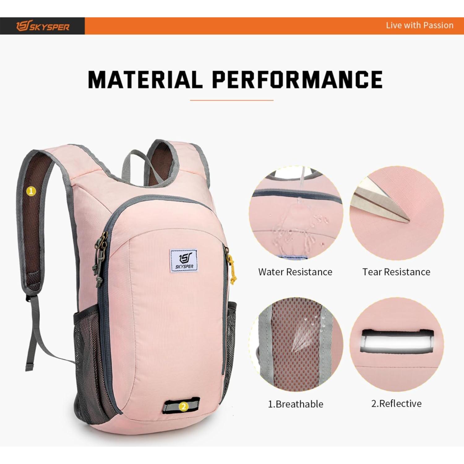 Mochila de Día Plegable SKYSPER 10L para Senderismo Unisex