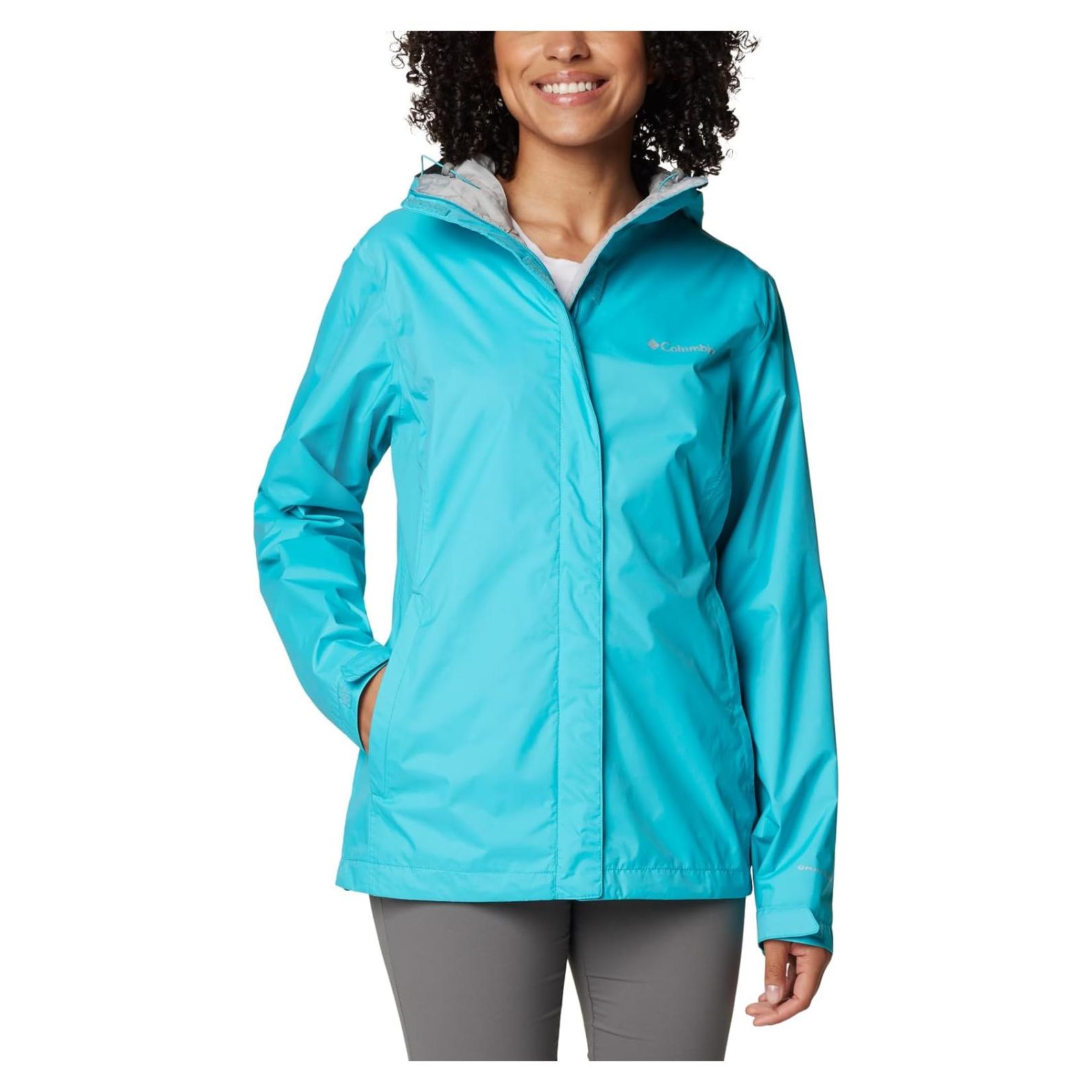 Chaqueta de Lluvia Columbia Arcadia II Mujer X-Pequeña Geyser