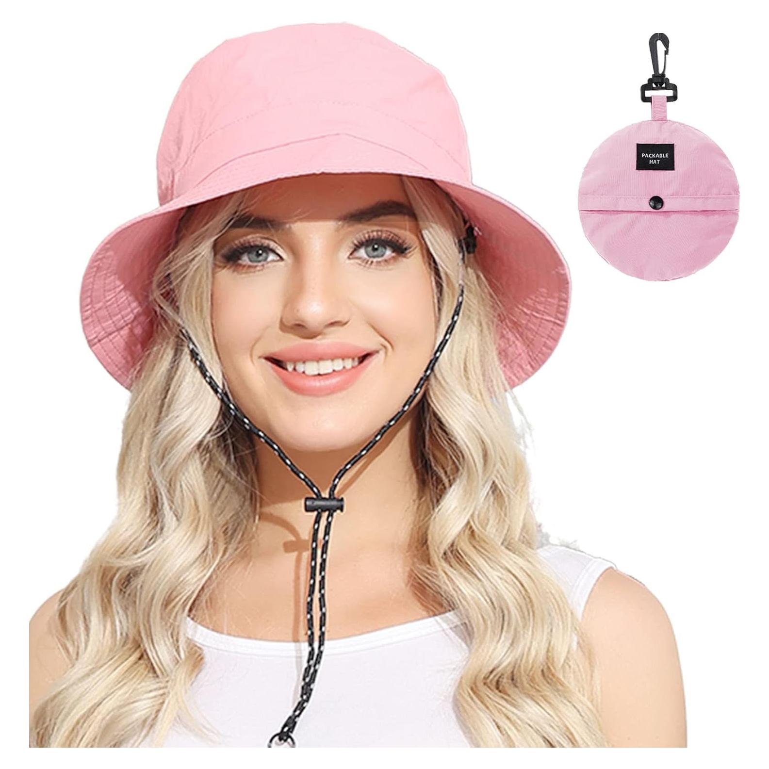 Sombrero de Cubo Plegable Impermeable UV Otra Opción Rosa