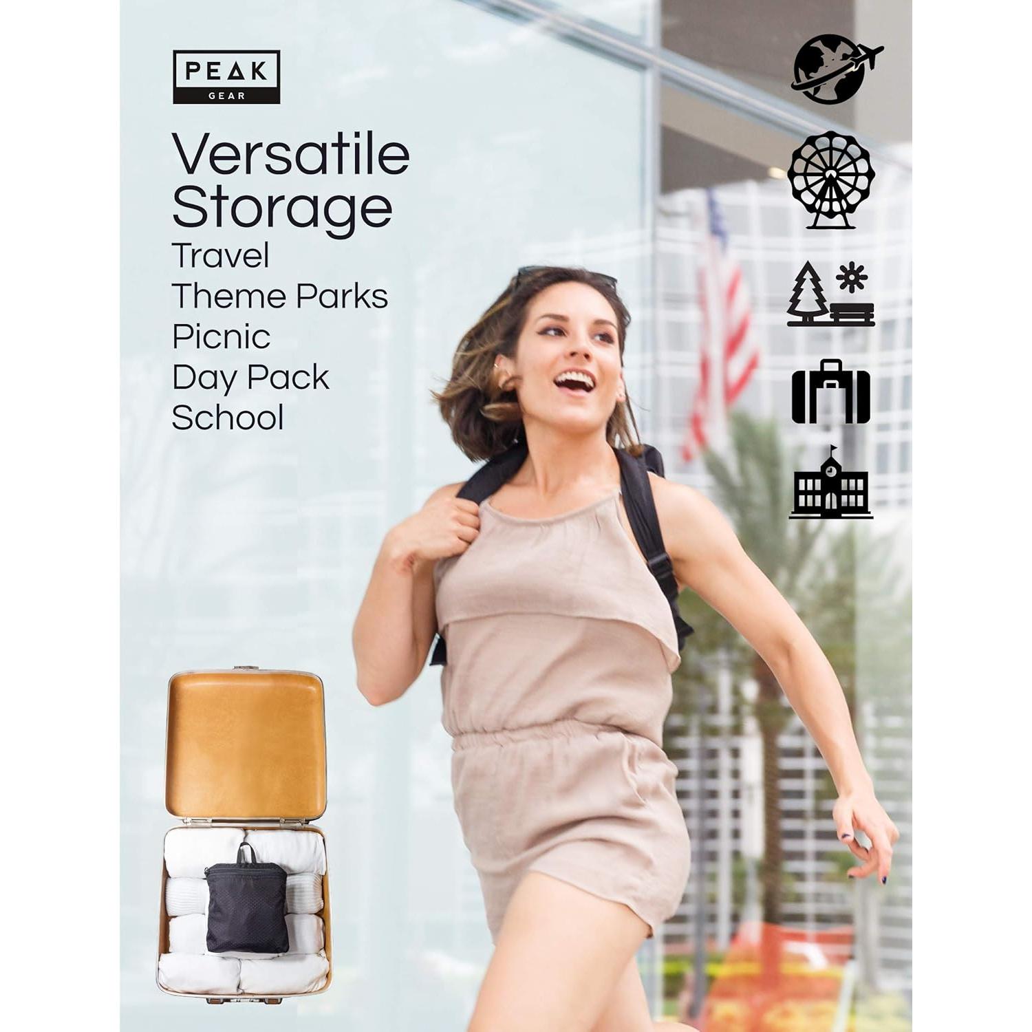 Foldable Backpack - Compact Packable Day Pack - Includes Lifetime Lost & Found ID