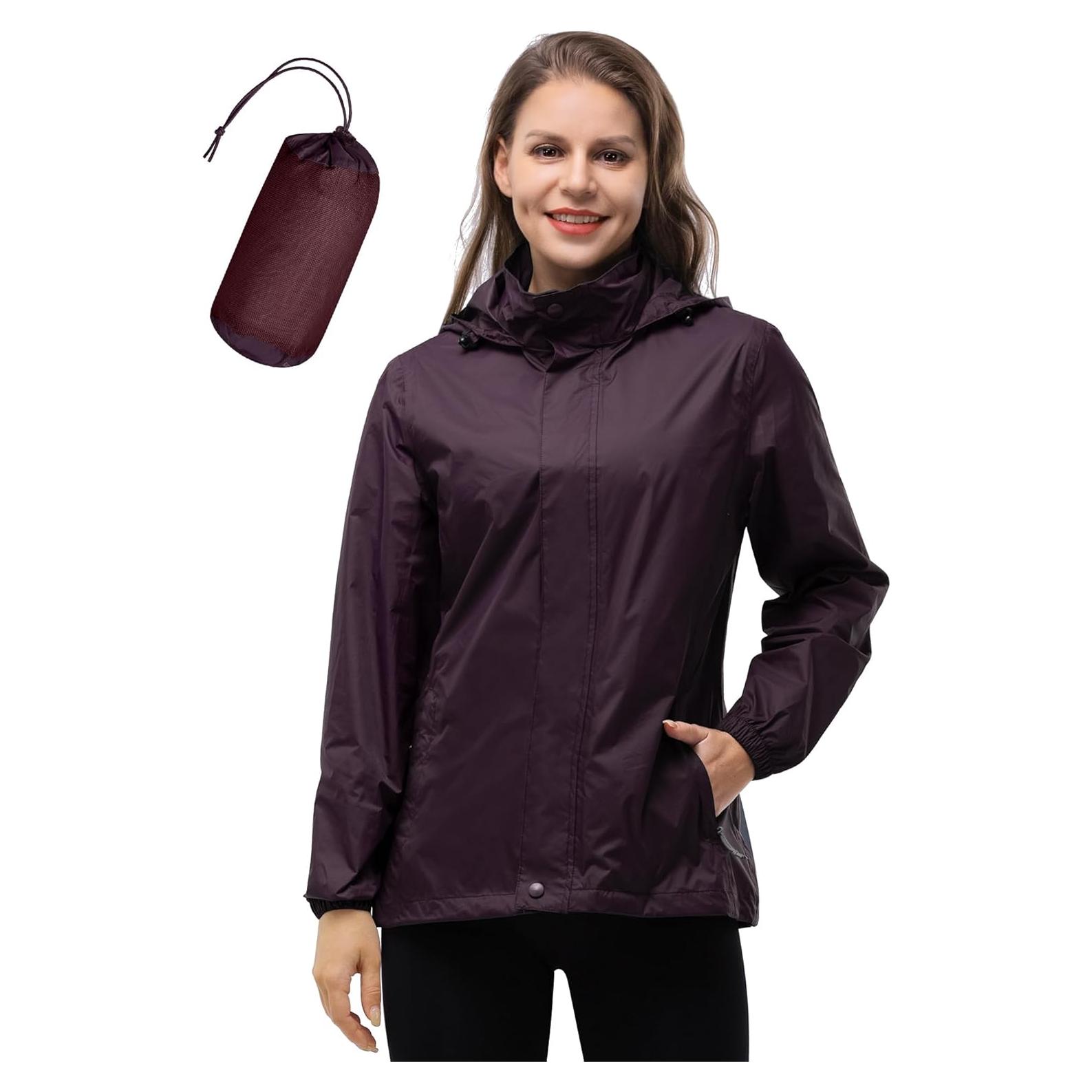 Chaqueta de Lluvia Impermeable 33,000ft para Mujeres Plegable