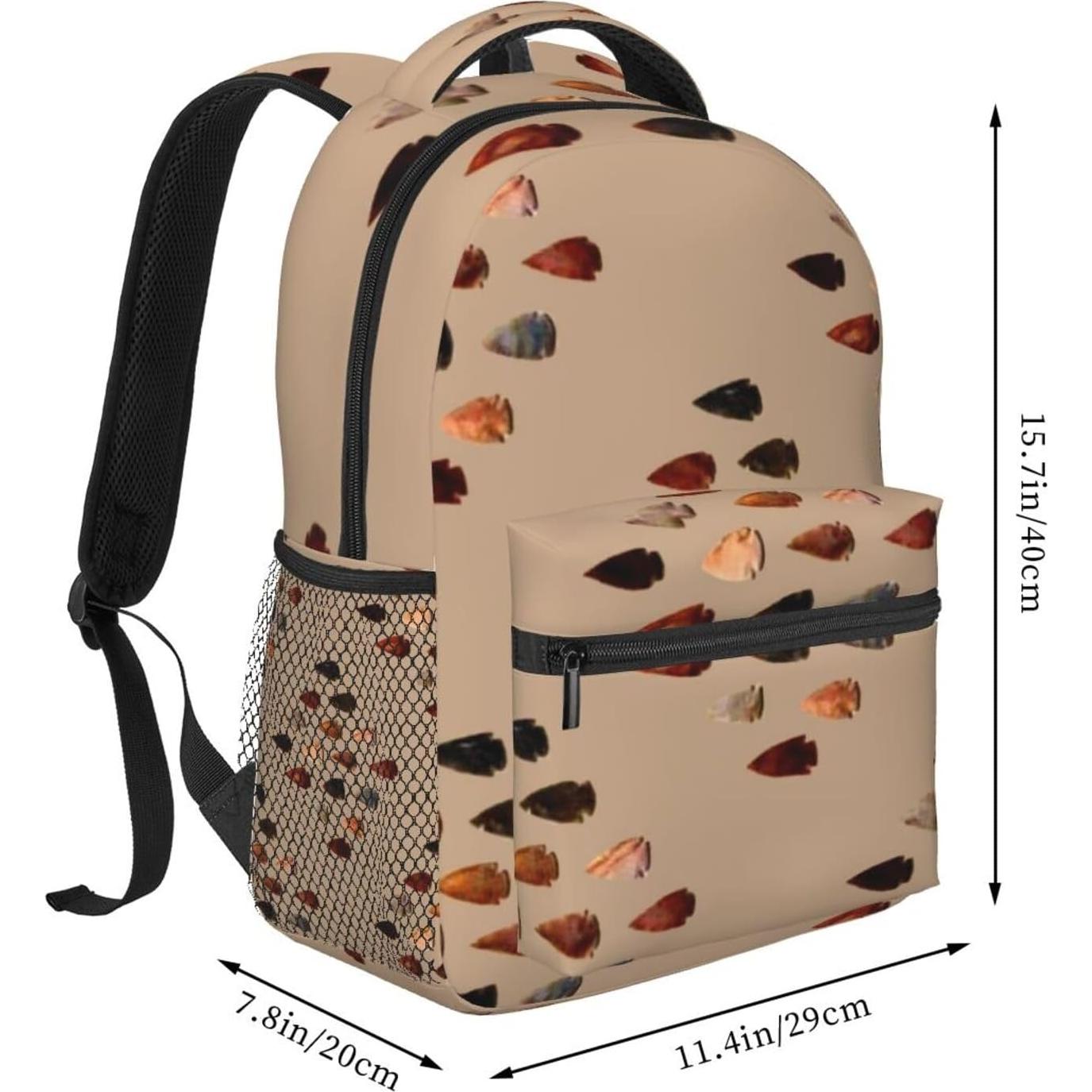 Arrowheads Diamond Personalized Backpack 16 In Backpacks for Men Women Travel Backpack for Hiking Camping