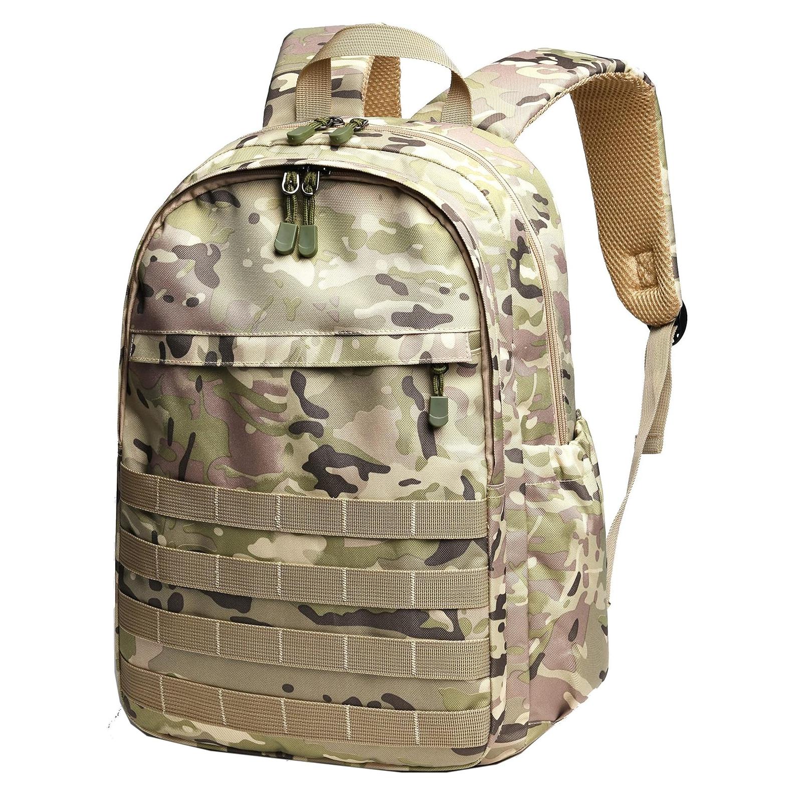Mochila Escolar Impermeable Wraifa Verde Camo para Niños