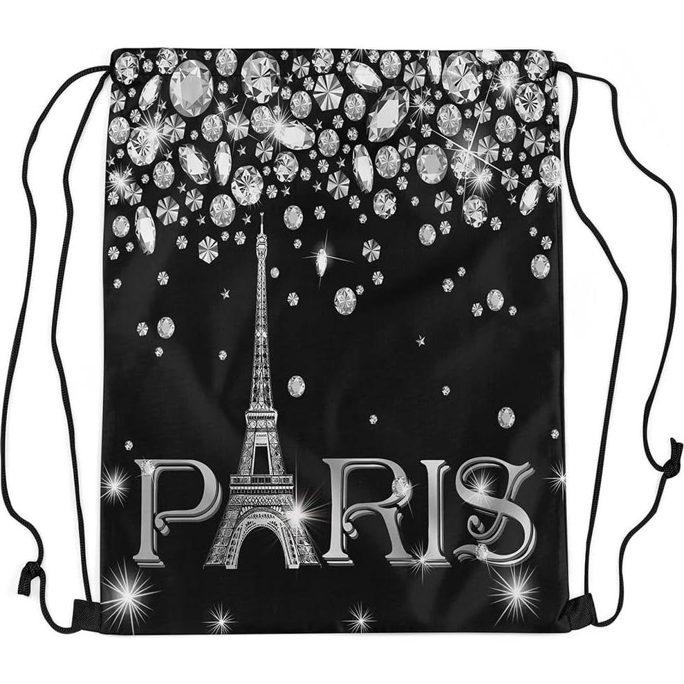 Mochila con cordón Erosebridal Torre Eiffel 33x40cm Impermeable