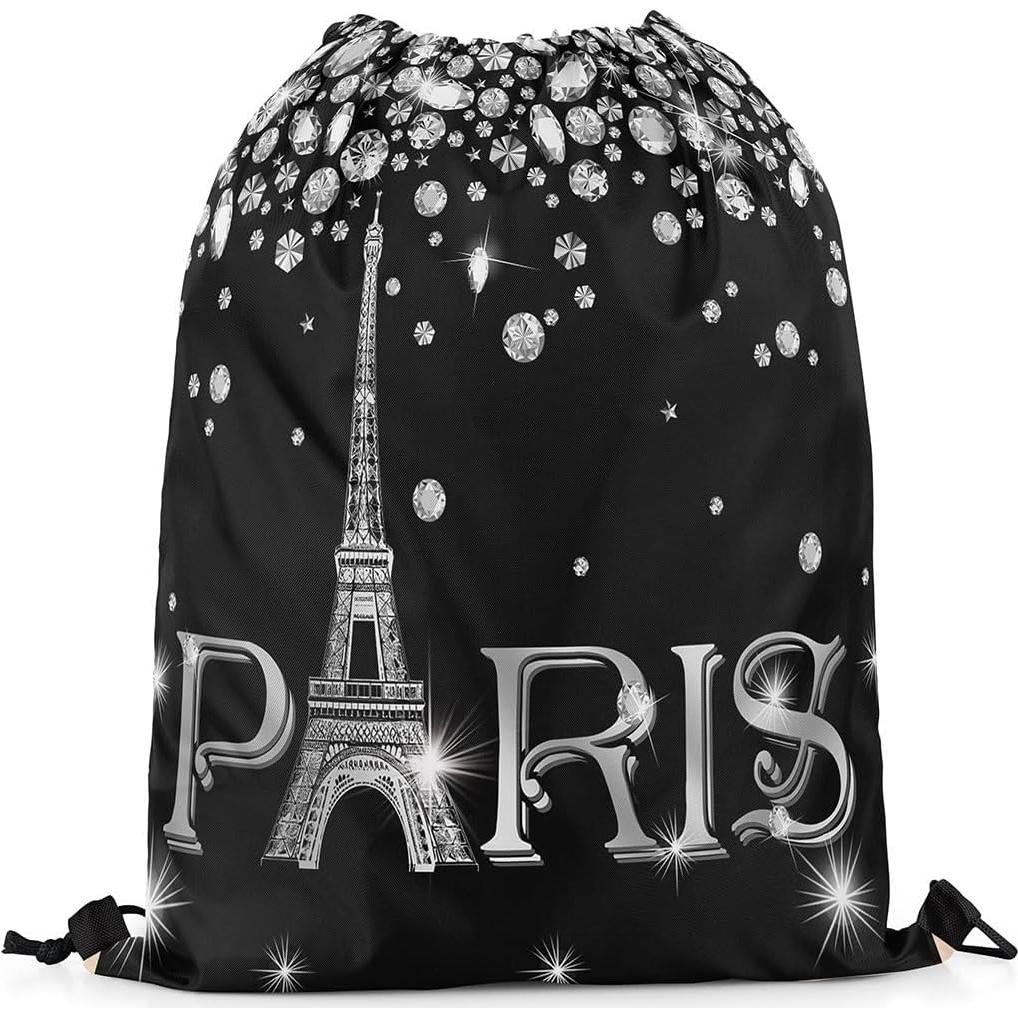Mochila con cordón Erosebridal Torre Eiffel 33x40cm Impermeable