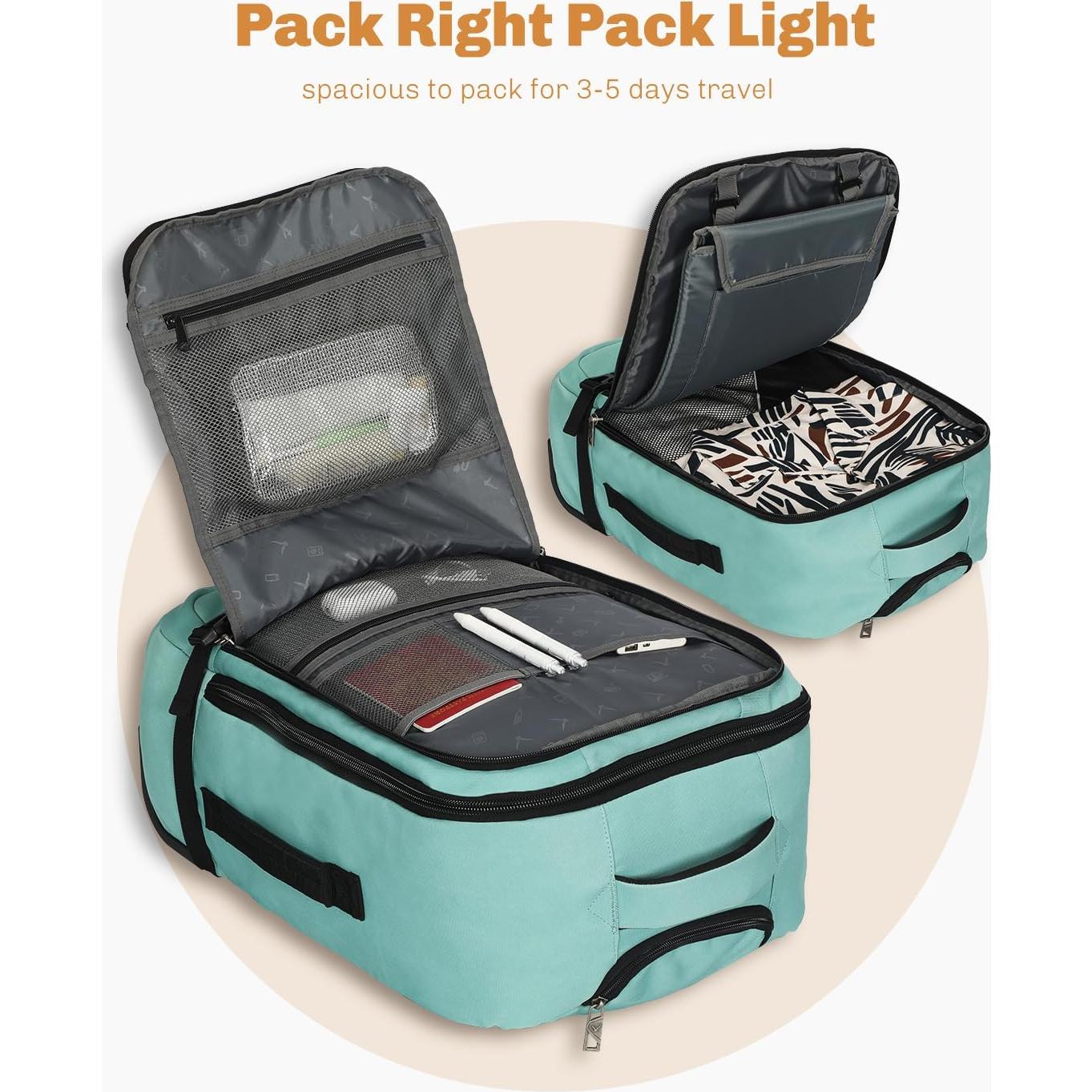 Mochila Rodante Hynes Eagle 42L Verde Menta Aprobada para Vuelo