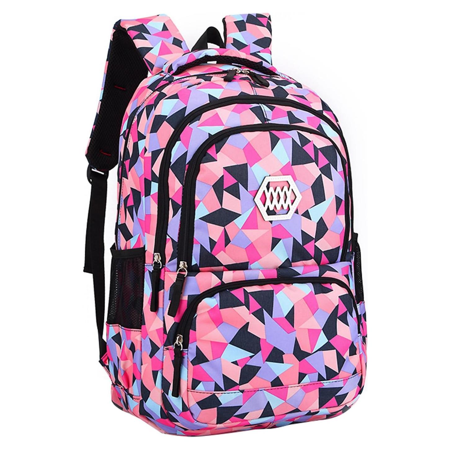 Mochila Escolar JiaYou 35L Negra para Niñas - Resistente al Agua