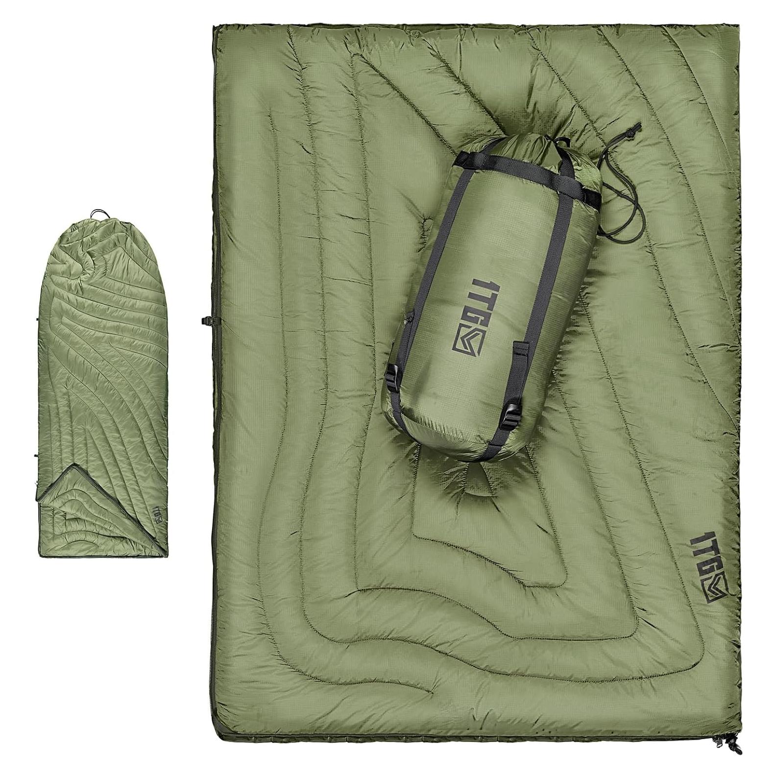 Manta de Camping 1TG Táctico Plegable 200x150cm Verde Oliva