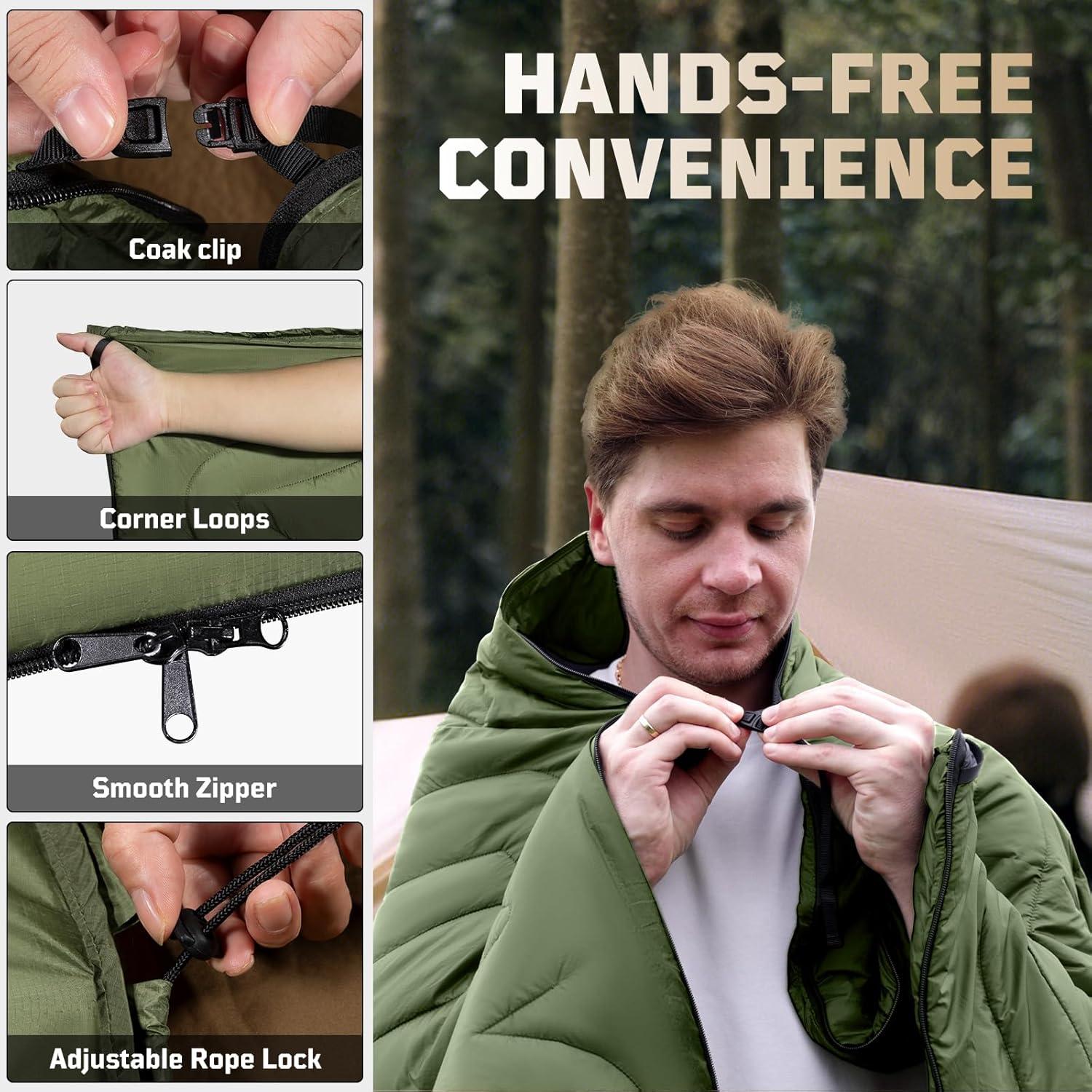 Manta de Camping 1TG Táctico Plegable 200x150cm Verde Oliva