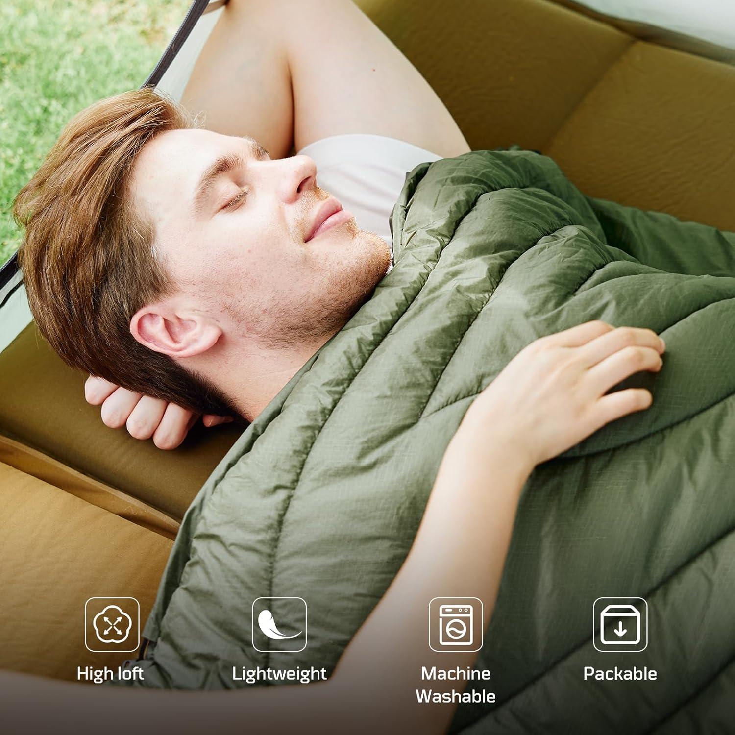 Manta de Camping 1TG Táctico Plegable 200x150cm Verde Oliva