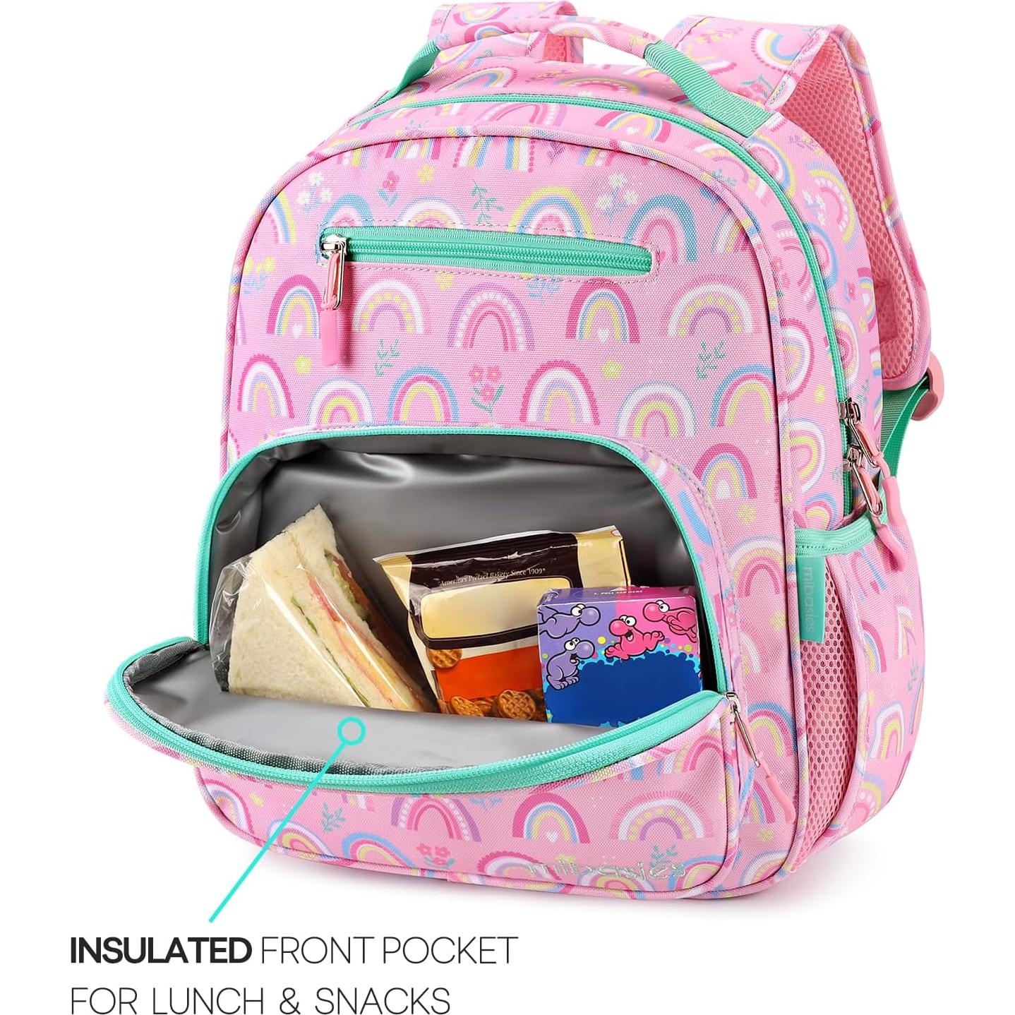 Mochila Escolar Mibasies Arcoíris 12L para Niñas 5-8 Años