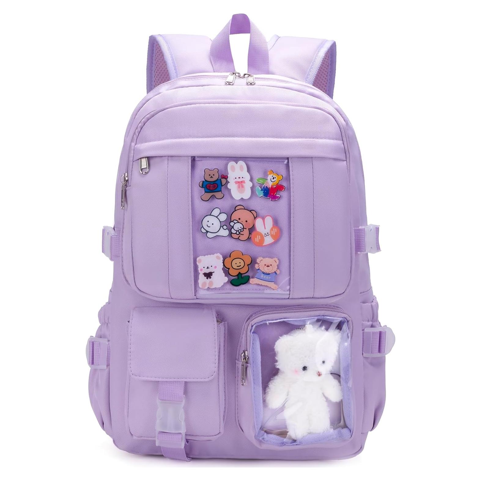 Mochila Kawaii PRLINJSK para Chicas Adolescentes 30.7x16.8x44.5cm