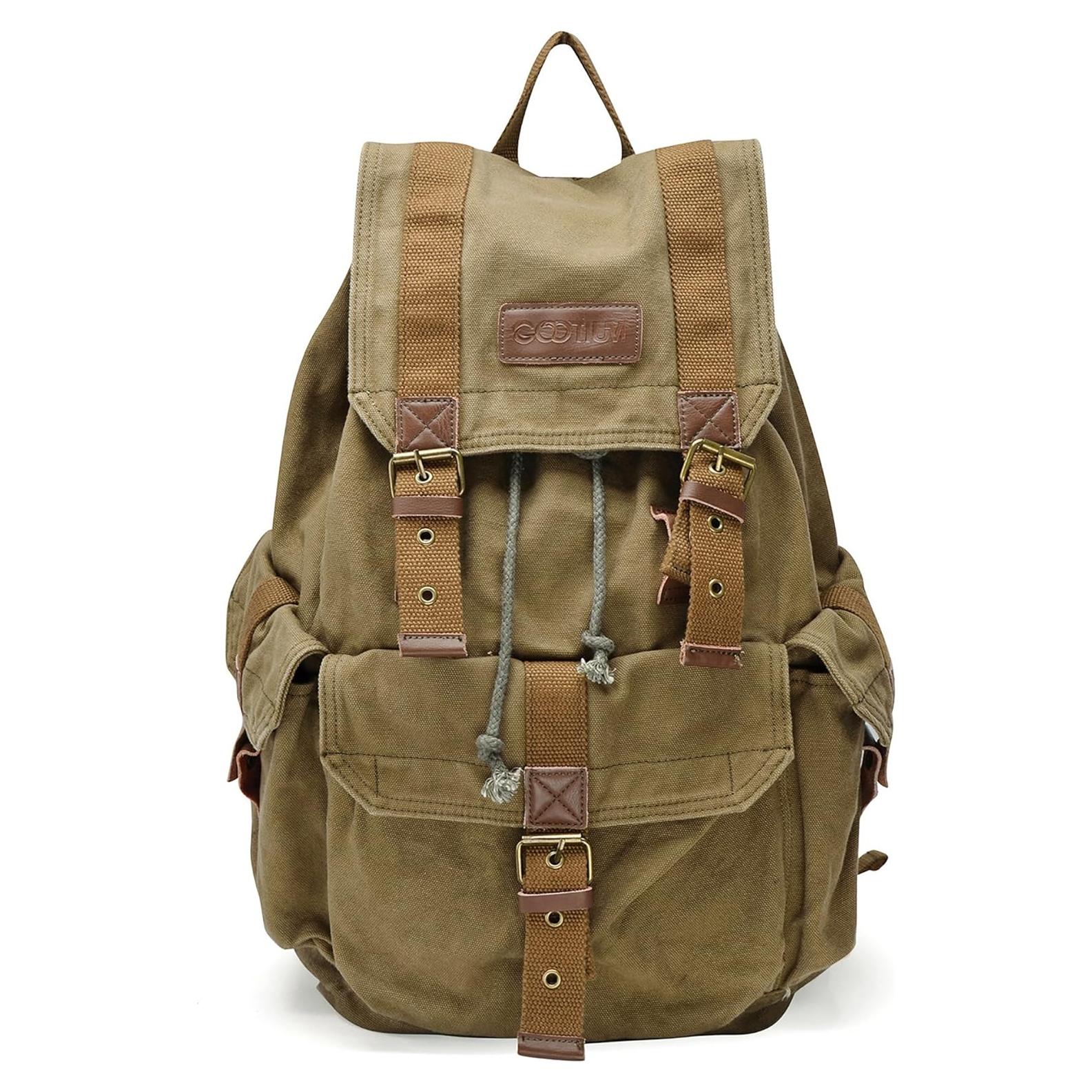 Mochila de Lona Gootium 21101AMG Grande 30L Tan de Campo