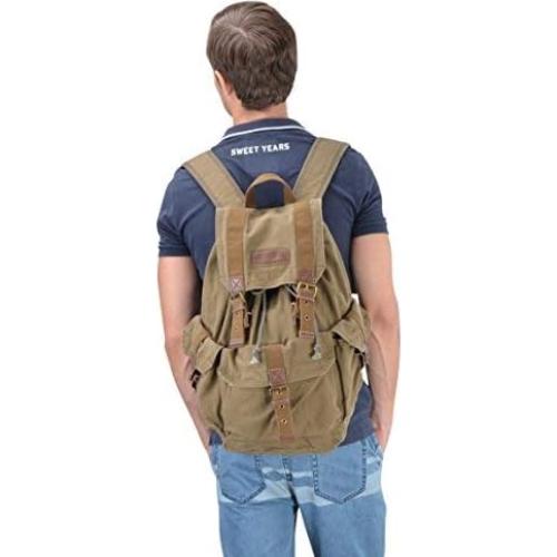 Mochila de Lona Gootium 21101AMG Grande 30L Tan de Campo