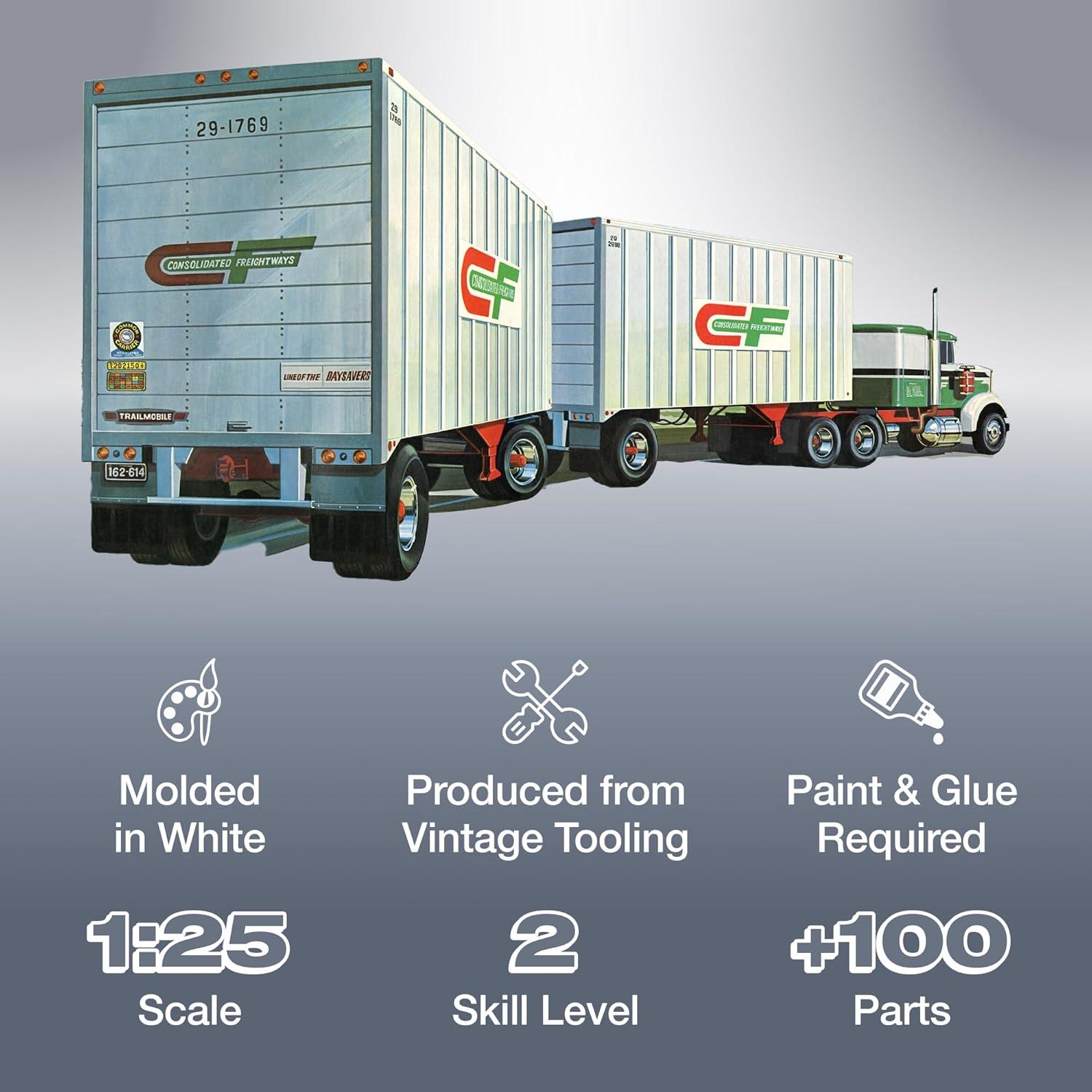 Remolques AMT Double Header Doble Eje 1/25 Kit Modelo