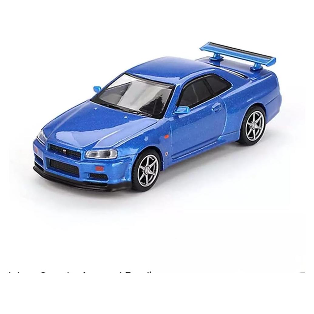 Coche Coleccionable Diecast Genérico Skyline GT-R R34 Azul 1:64