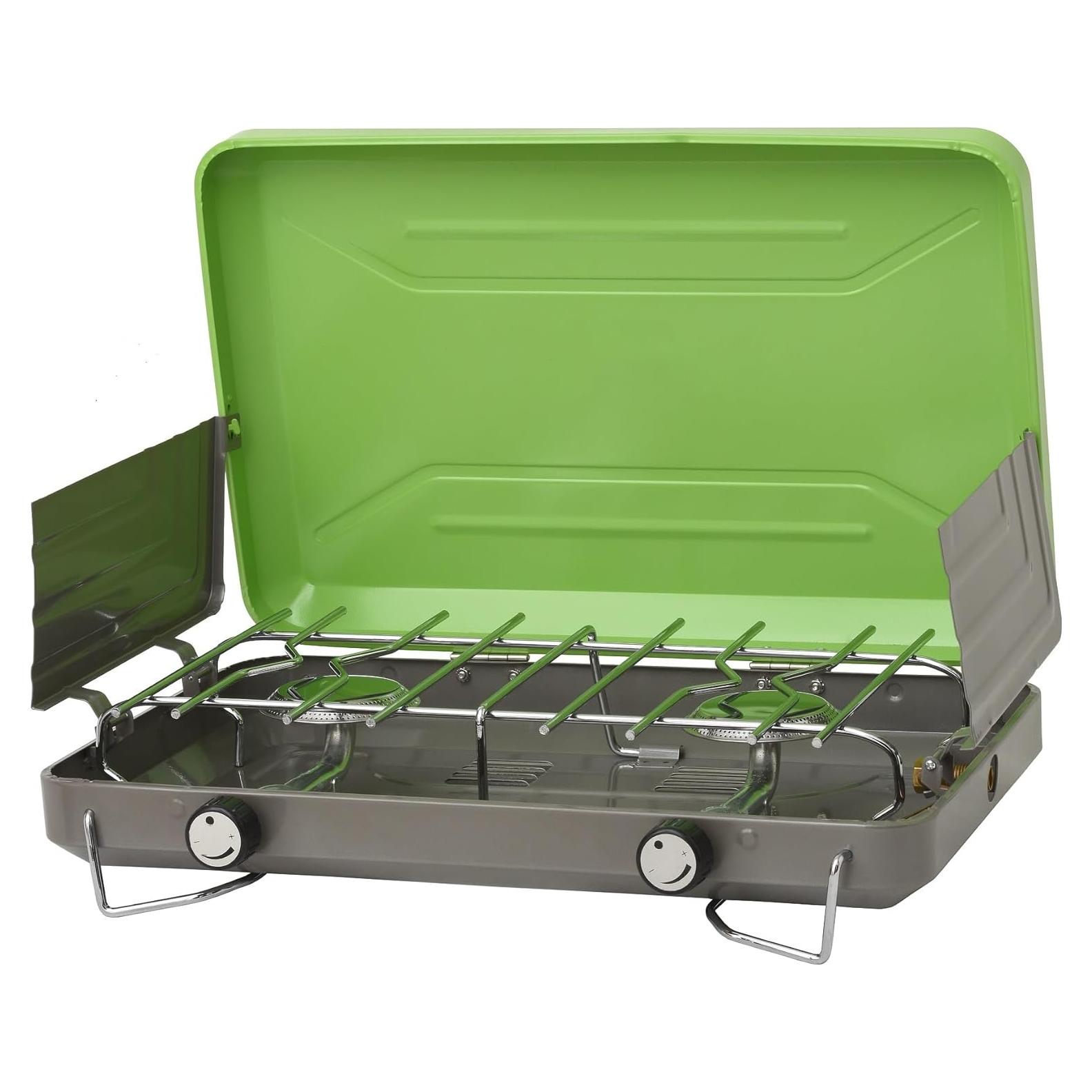 Estufa de Camping Flame King VT-101 2 Quemadores Propano 20,000 BTU