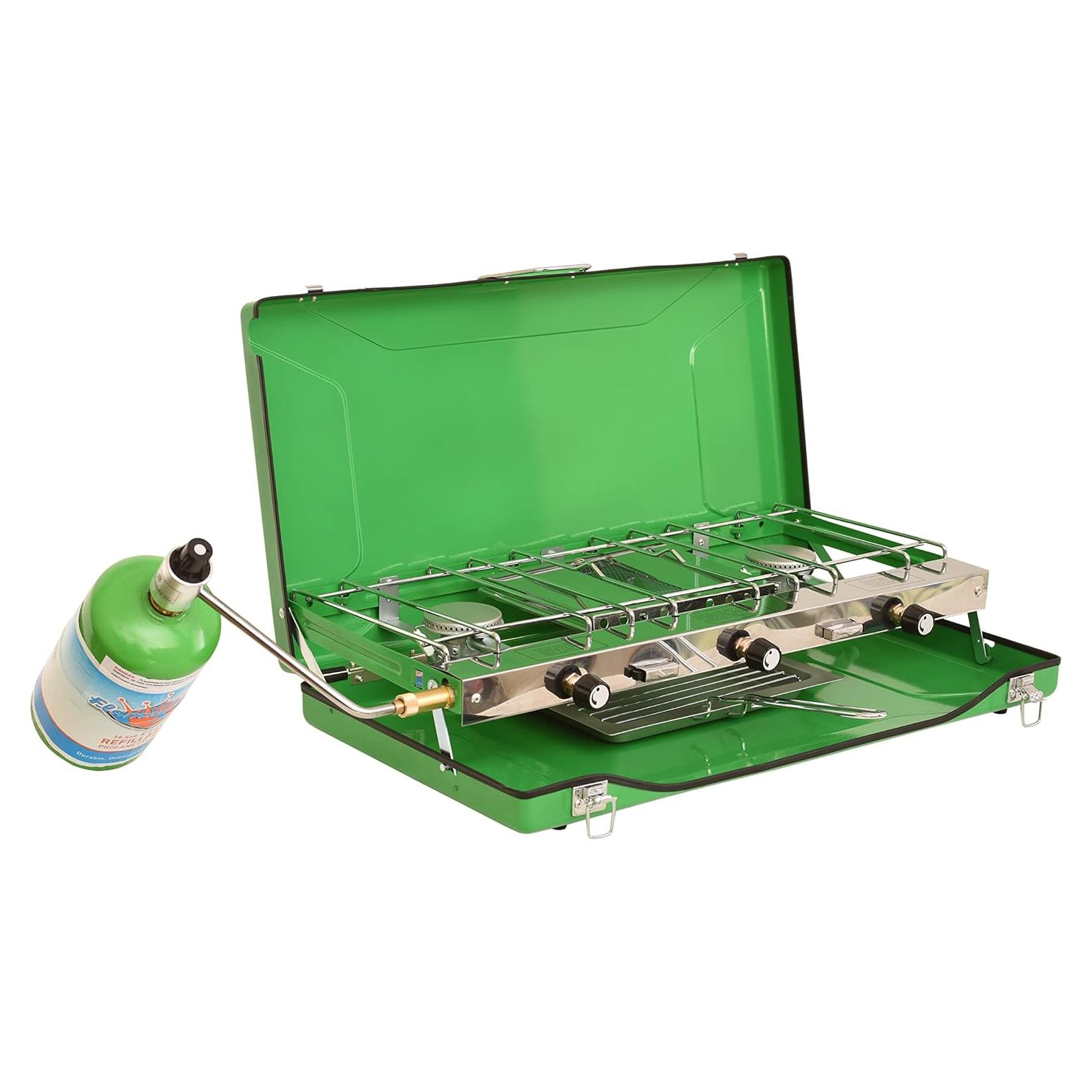 Estufa de Camping Flame King YSNBBQ-136M 3 Quemadores Propano