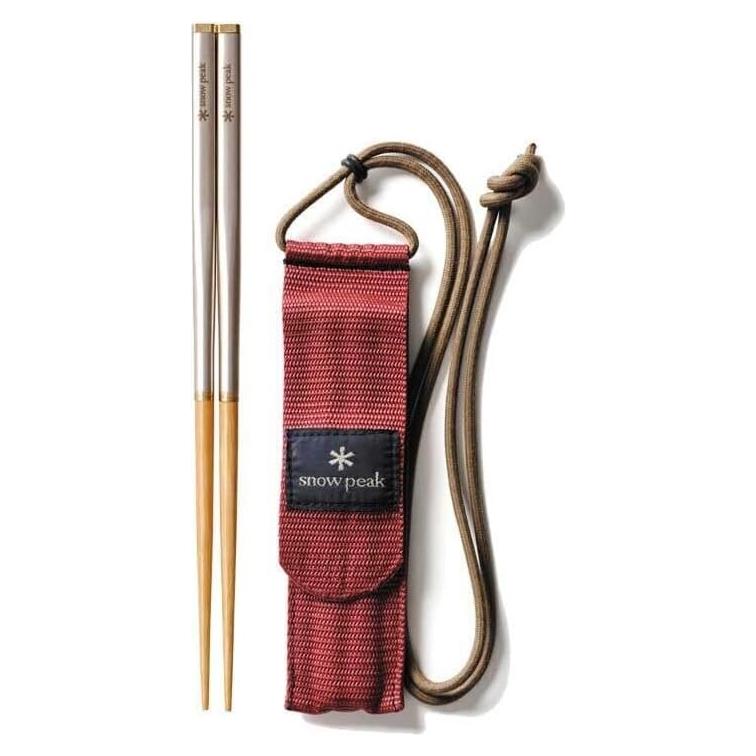 Palillos Wabuki Snow Peak - Acero Inoxidable Plegables 22.86cm